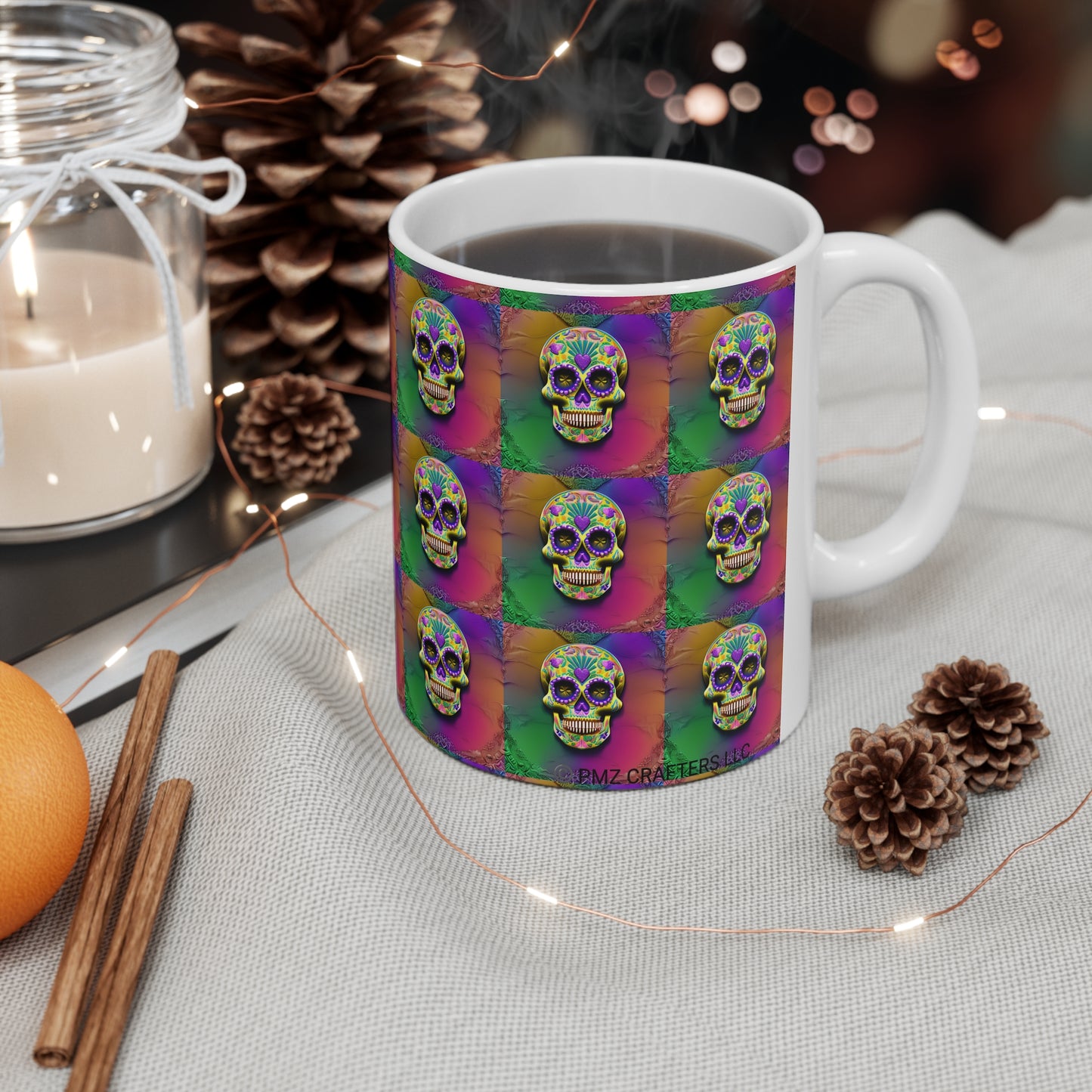 Ceramic Mug 11oz - Sugar Skull 0002