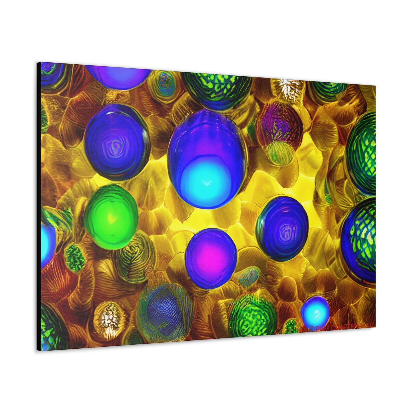 Canvas Gallery Wraps - 3D Vibrant Circles 0001