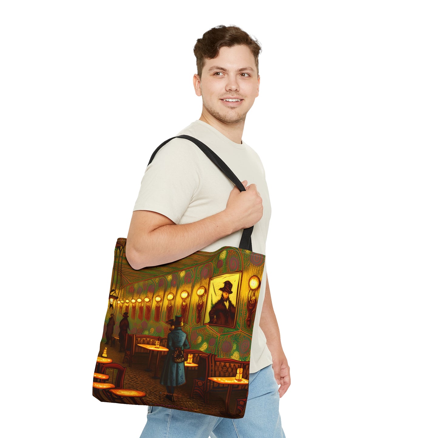 Tote Bag (AOP) - Cafe Table Shadows 0001