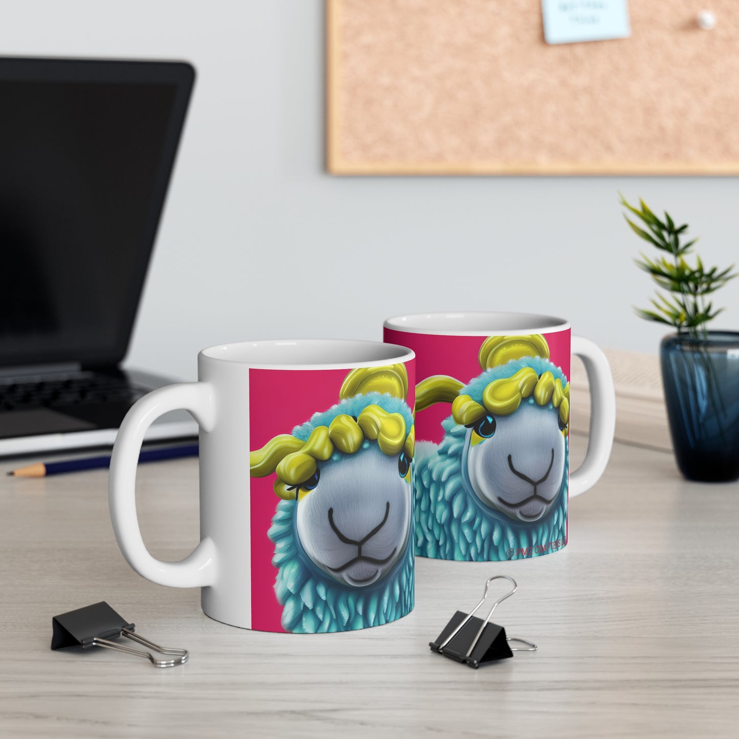 Ceramic Mug 11oz - Blue Sheep 0001