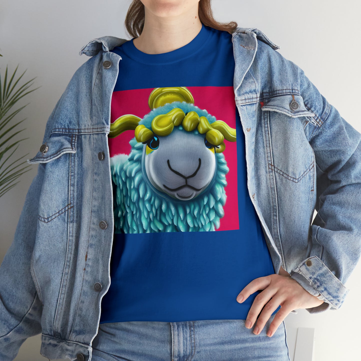 Unisex Heavy Cotton Tee - Blue Sheep 0001