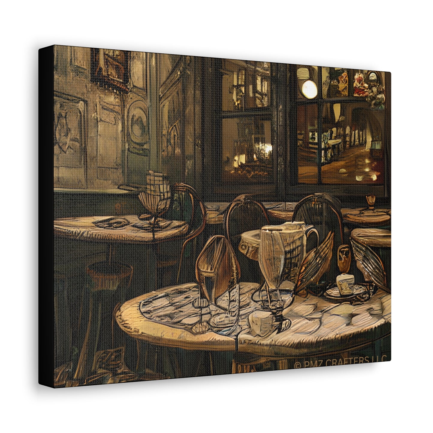 Canvas Gallery Wraps - Cafe Table Brown 0002