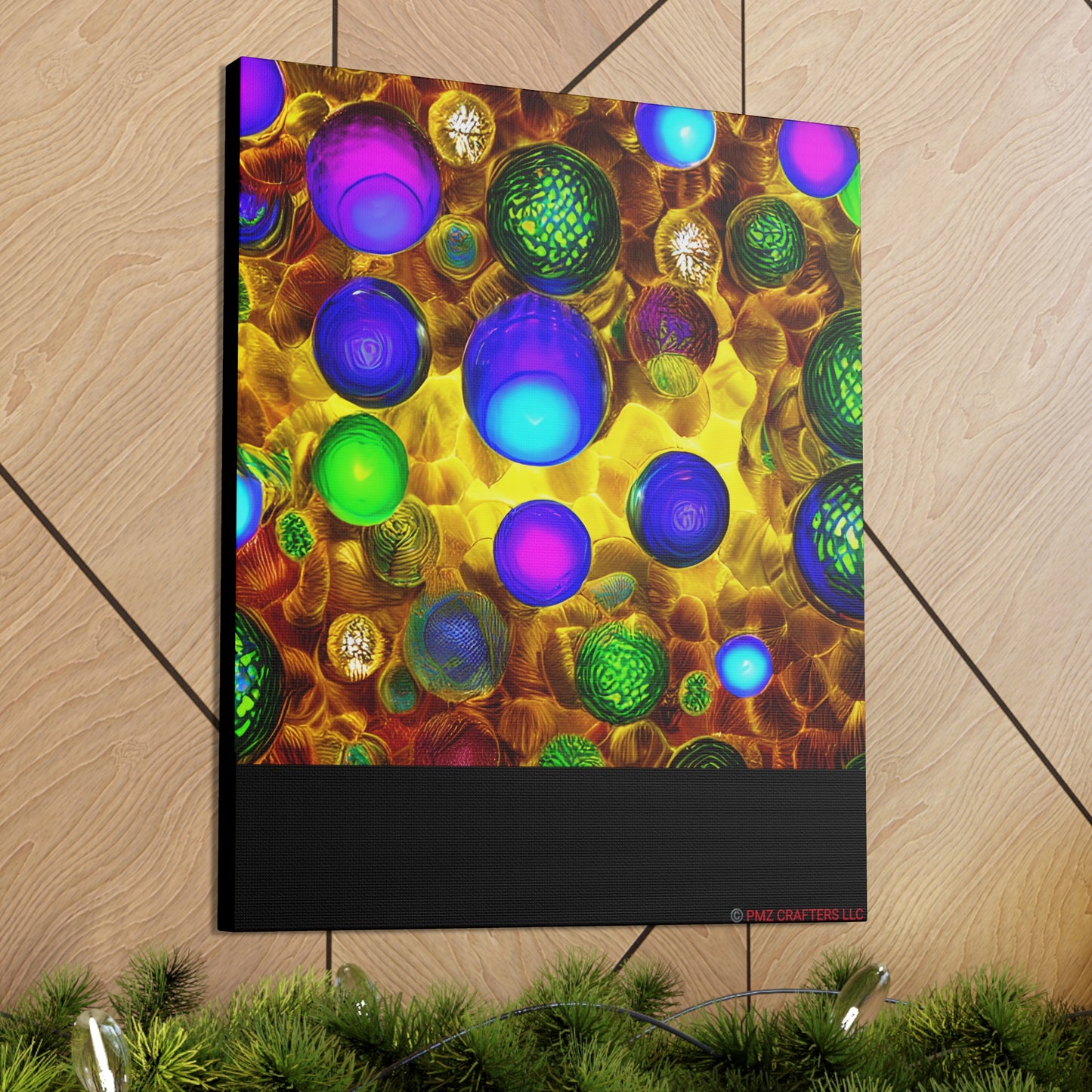 Canvas Gallery Wraps - 3D Vibrant Circles 0001