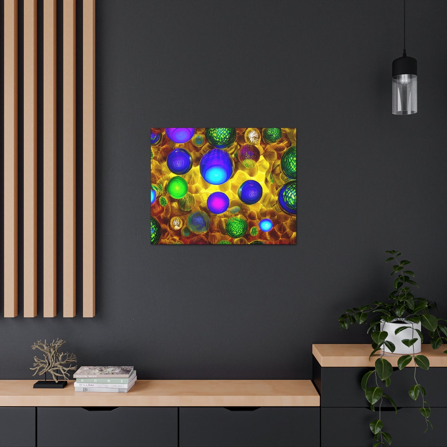 Canvas Gallery Wraps - 3D Vibrant Circles 0001