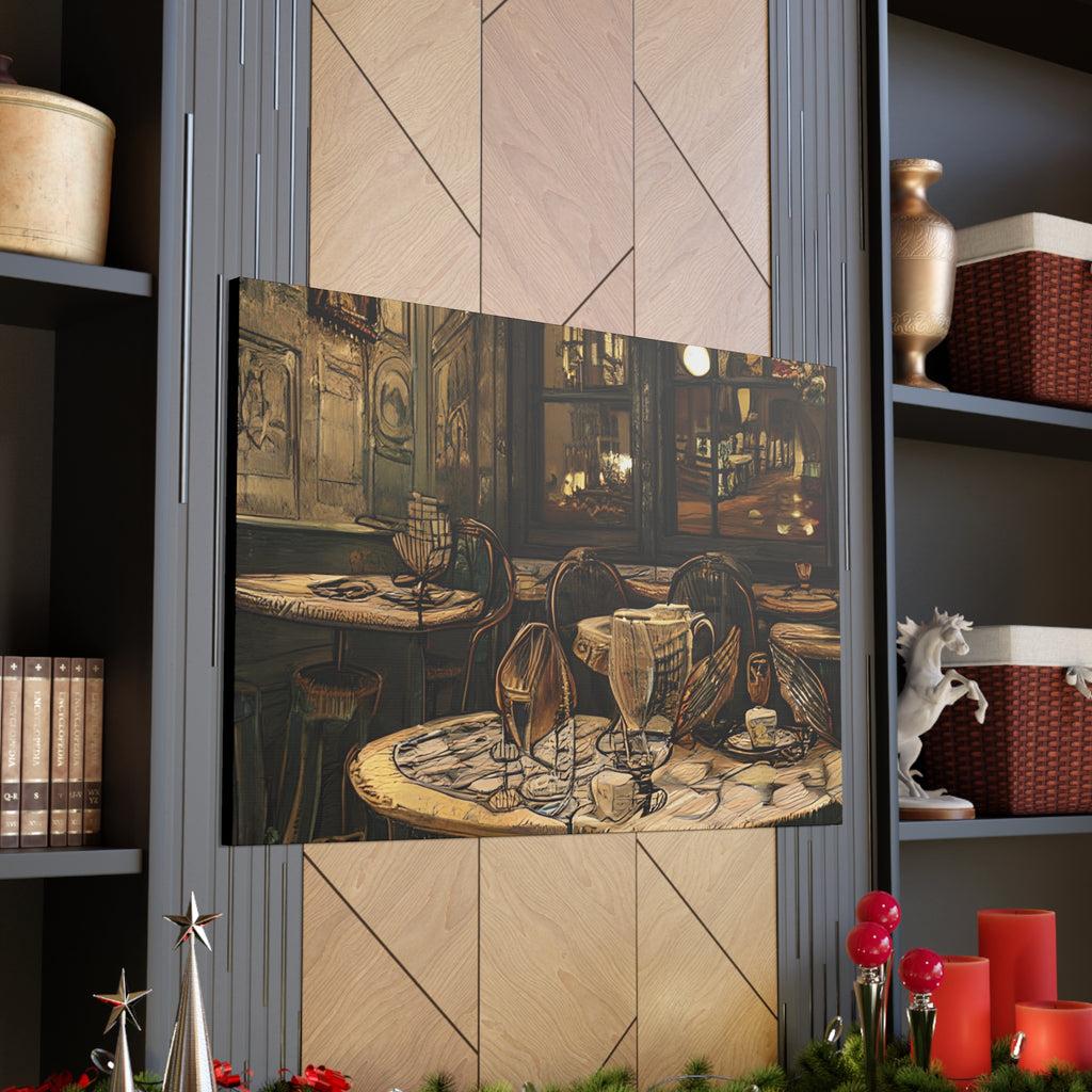 Canvas Gallery Wraps - Cafe Table Brown 0002