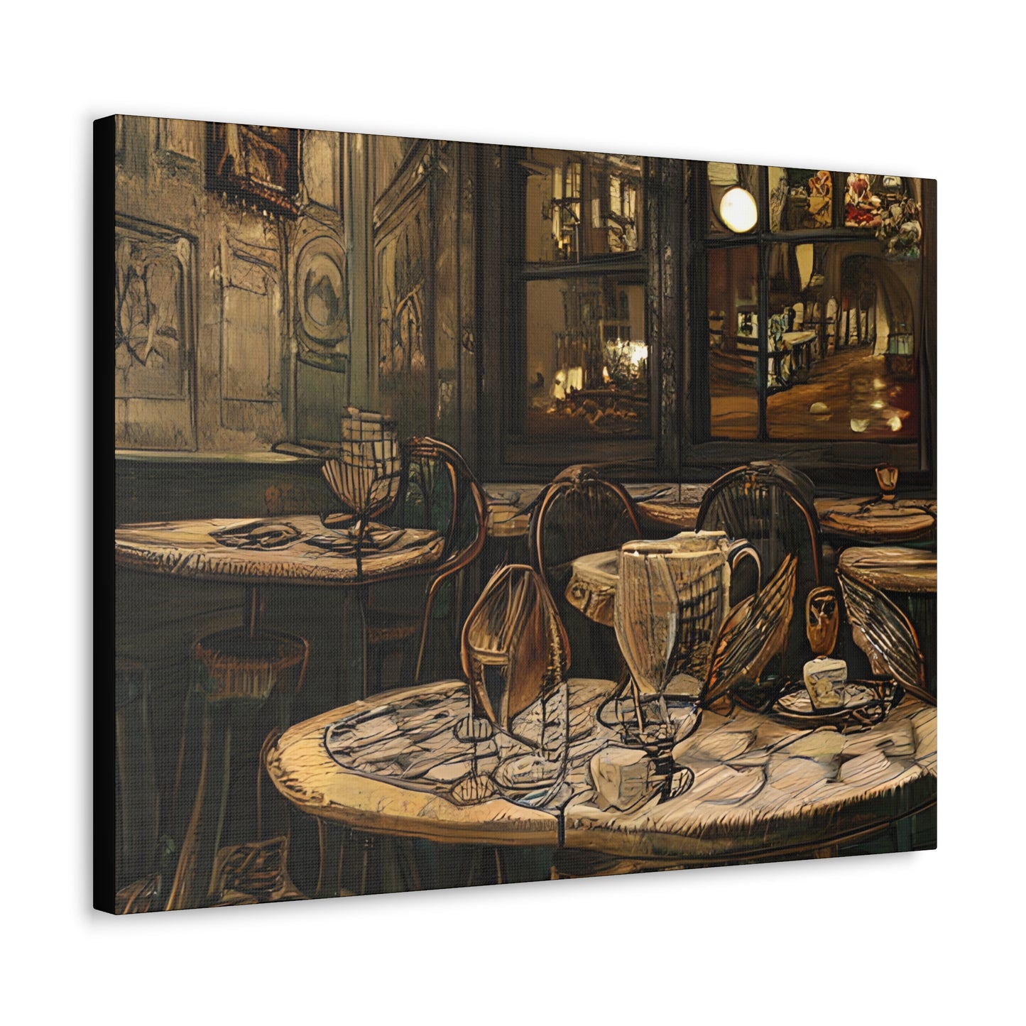 Canvas Gallery Wraps - Cafe Table Brown 0002