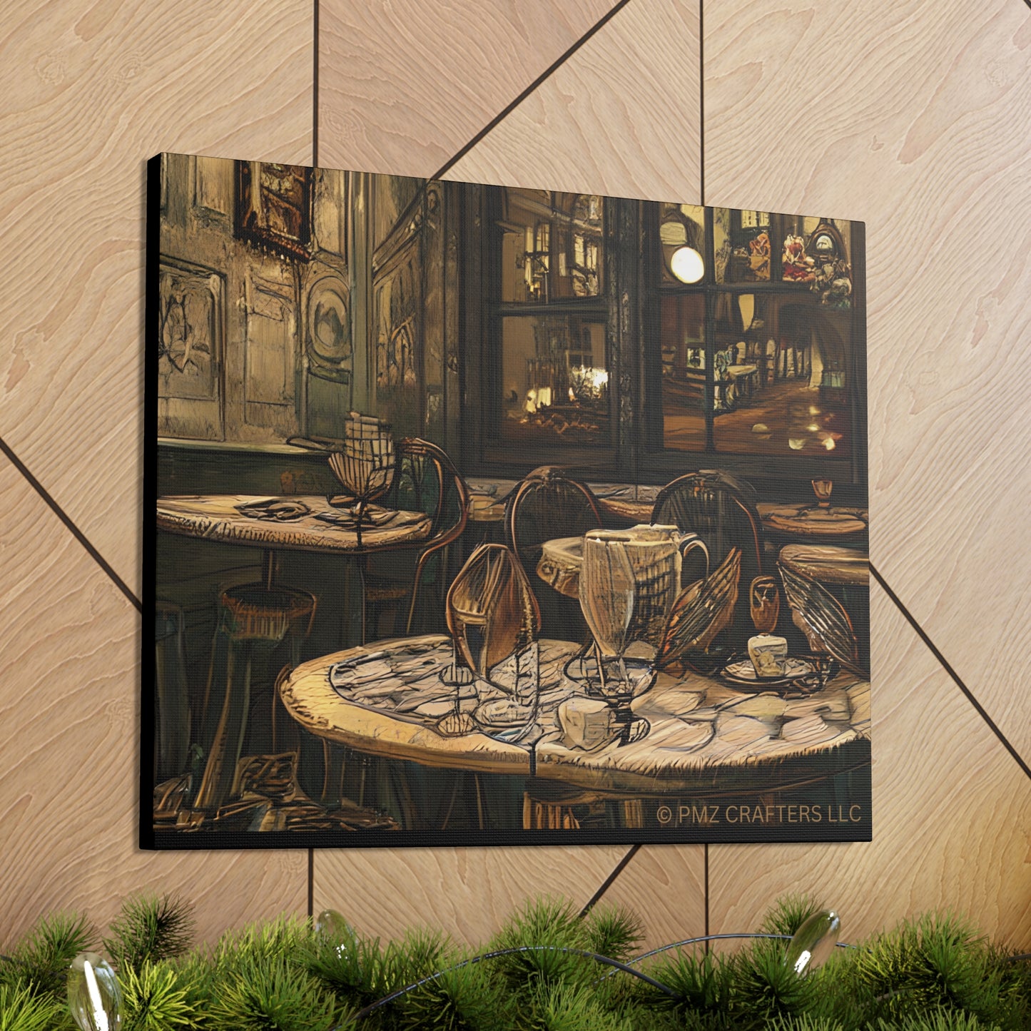 Canvas Gallery Wraps - Cafe Table Brown 0002