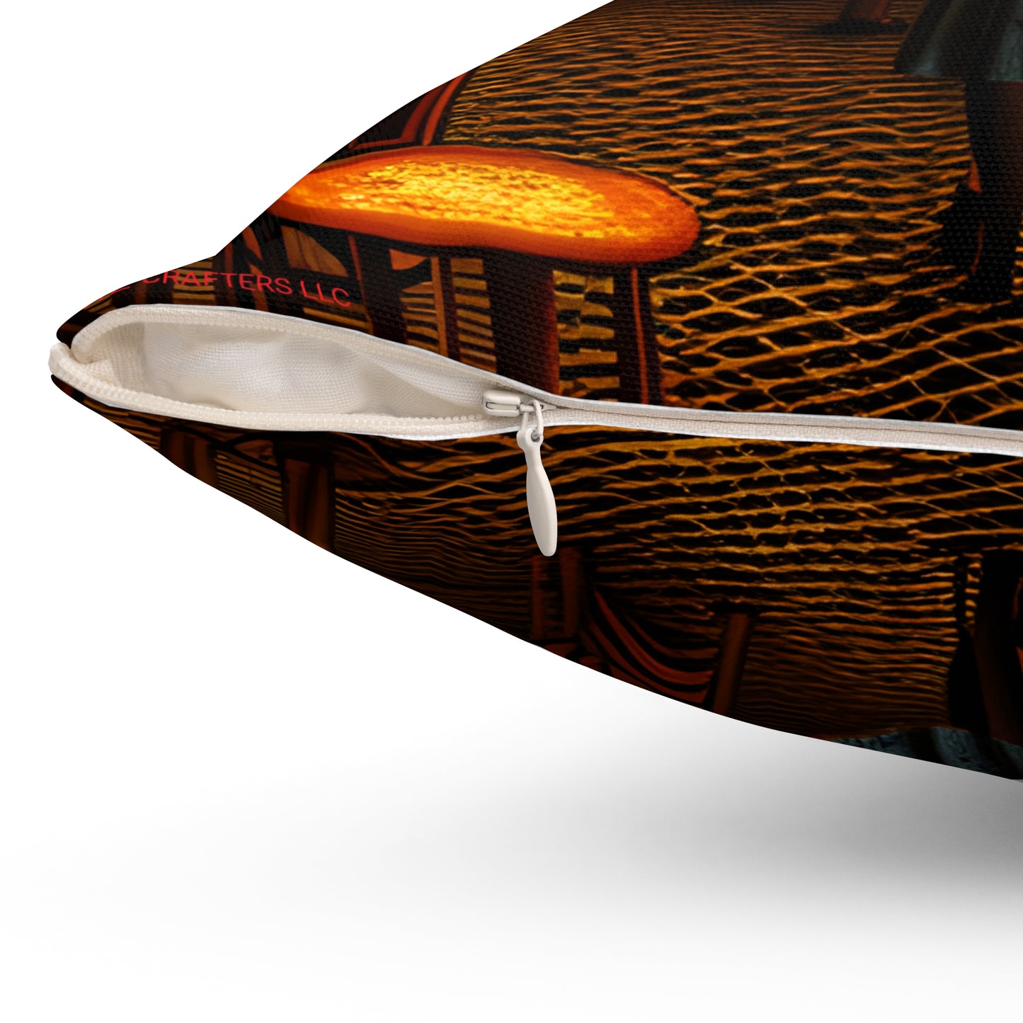 Spun Polyester Square Pillow - Cafe Table Shadow 001