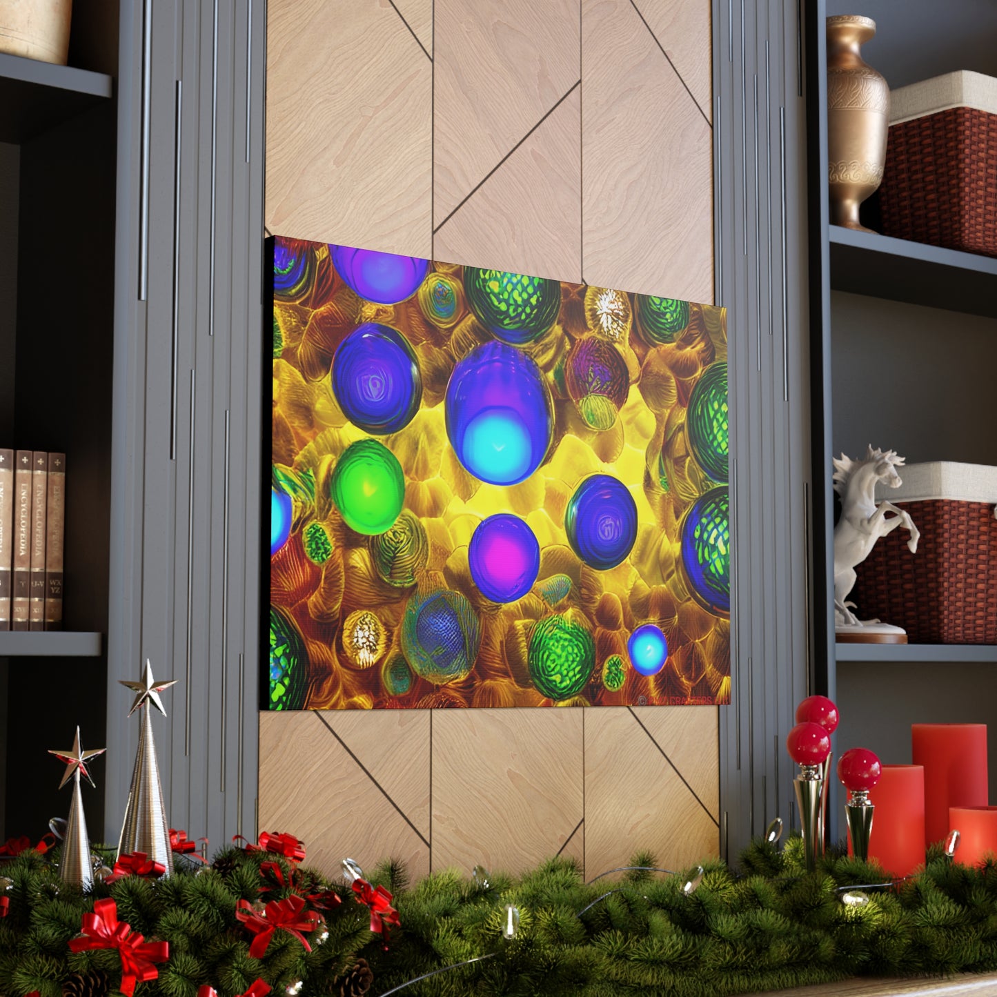 Canvas Gallery Wraps - 3D Vibrant Circles 0001