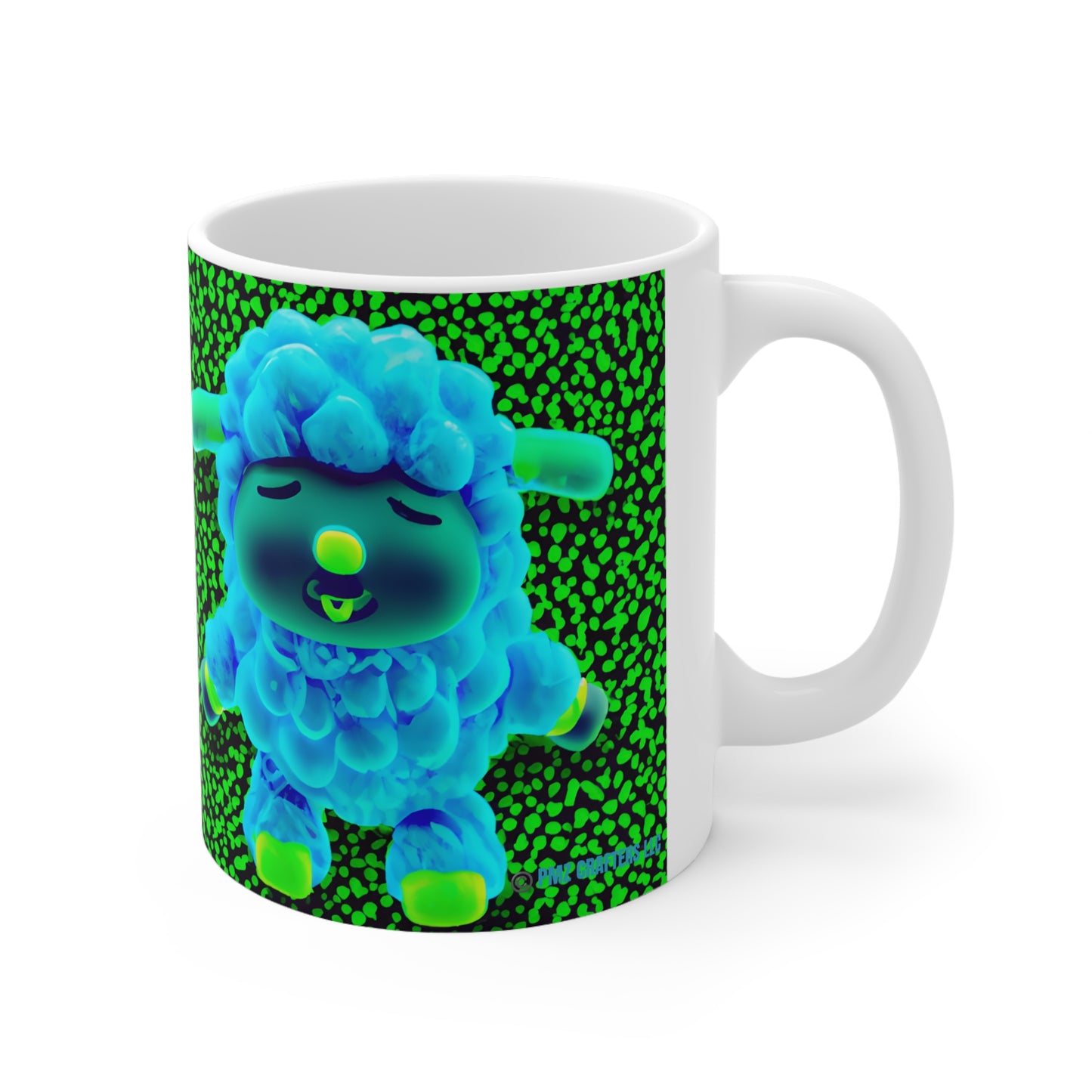 Ceramic Mug 11oz - Deep Blue Sheep 0001
