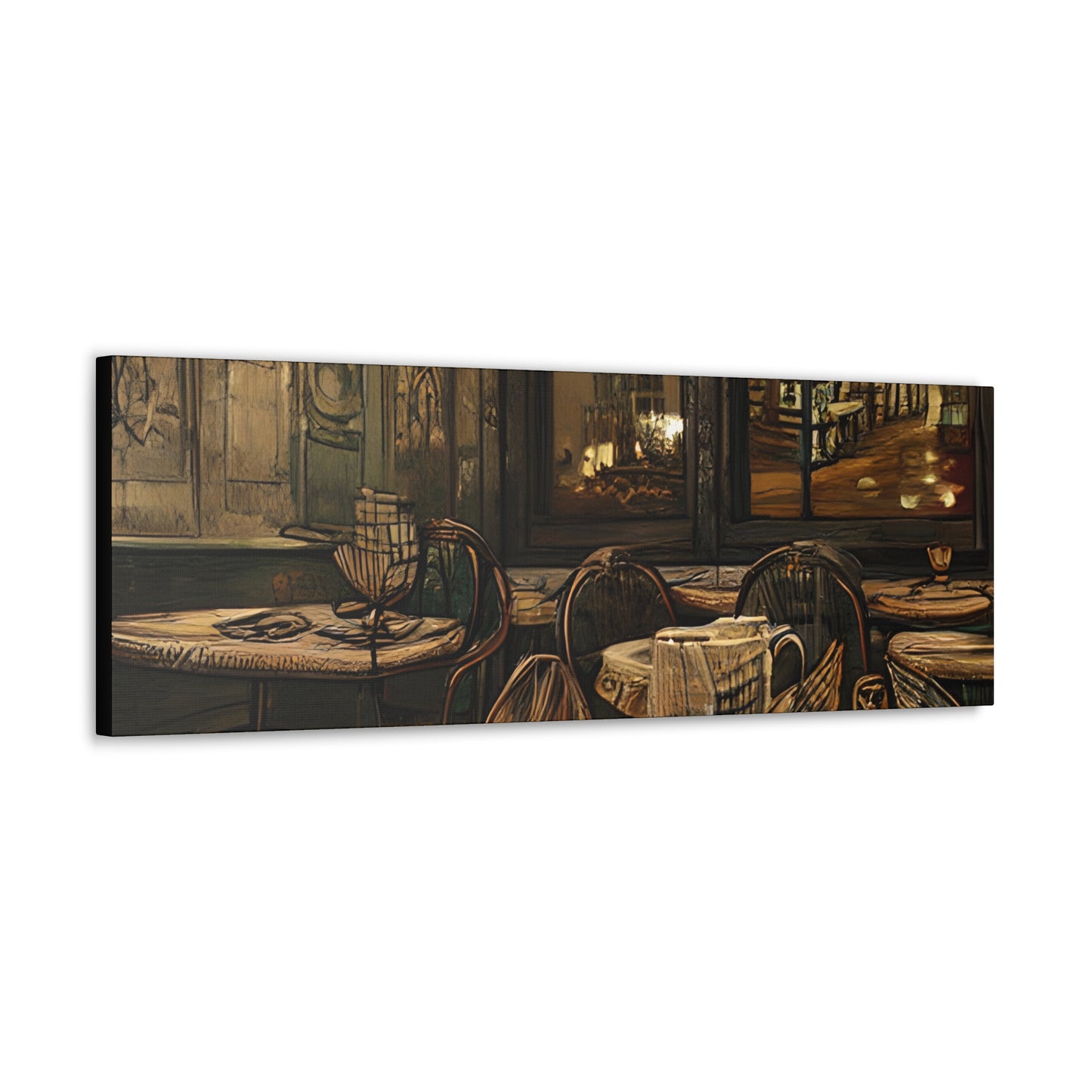 Canvas Gallery Wraps - Cafe Table Brown 0002