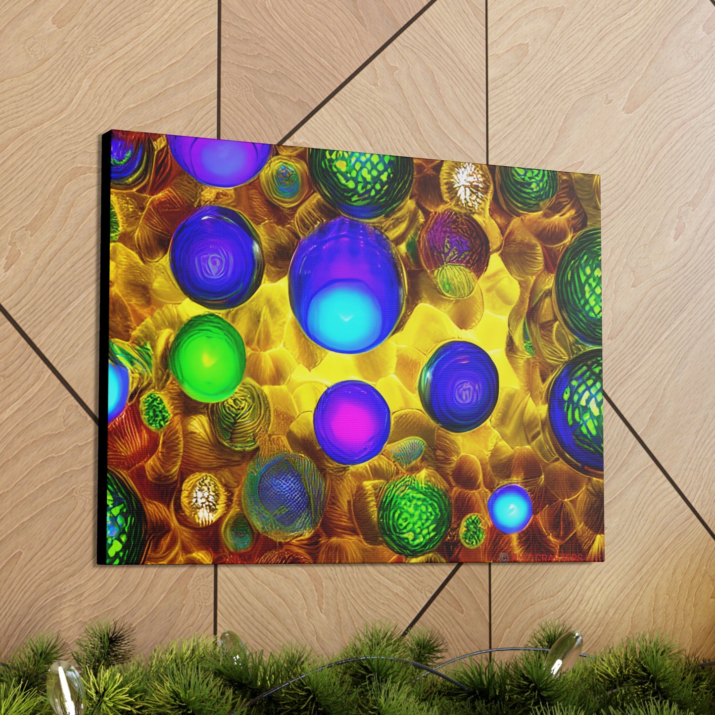Canvas Gallery Wraps - 3D Vibrant Circles 0001