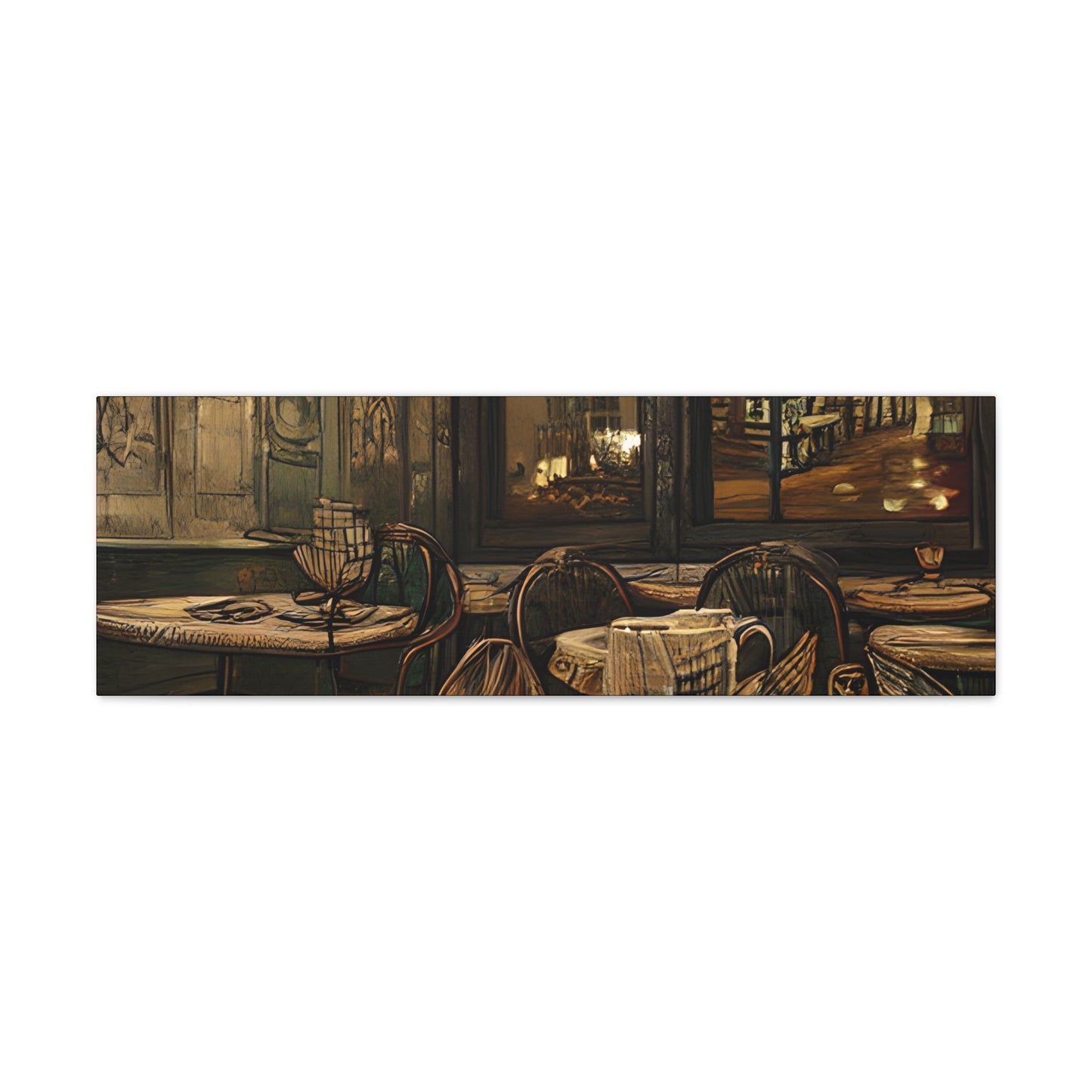 Canvas Gallery Wraps - Cafe Table Brown 0002