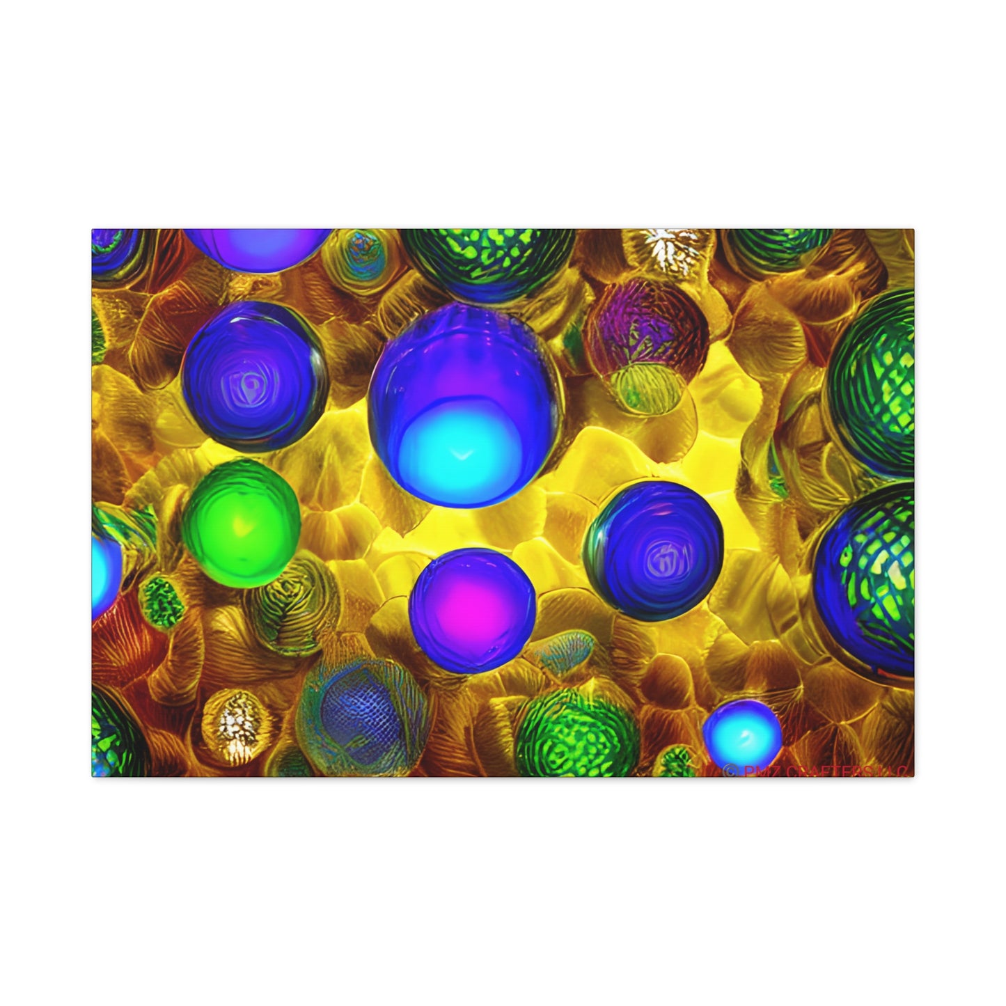 Canvas Gallery Wraps - 3D Vibrant Circles 0001
