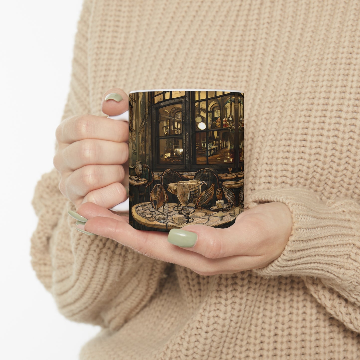 Ceramic Mug 11oz - Cafe Table Brown 0001