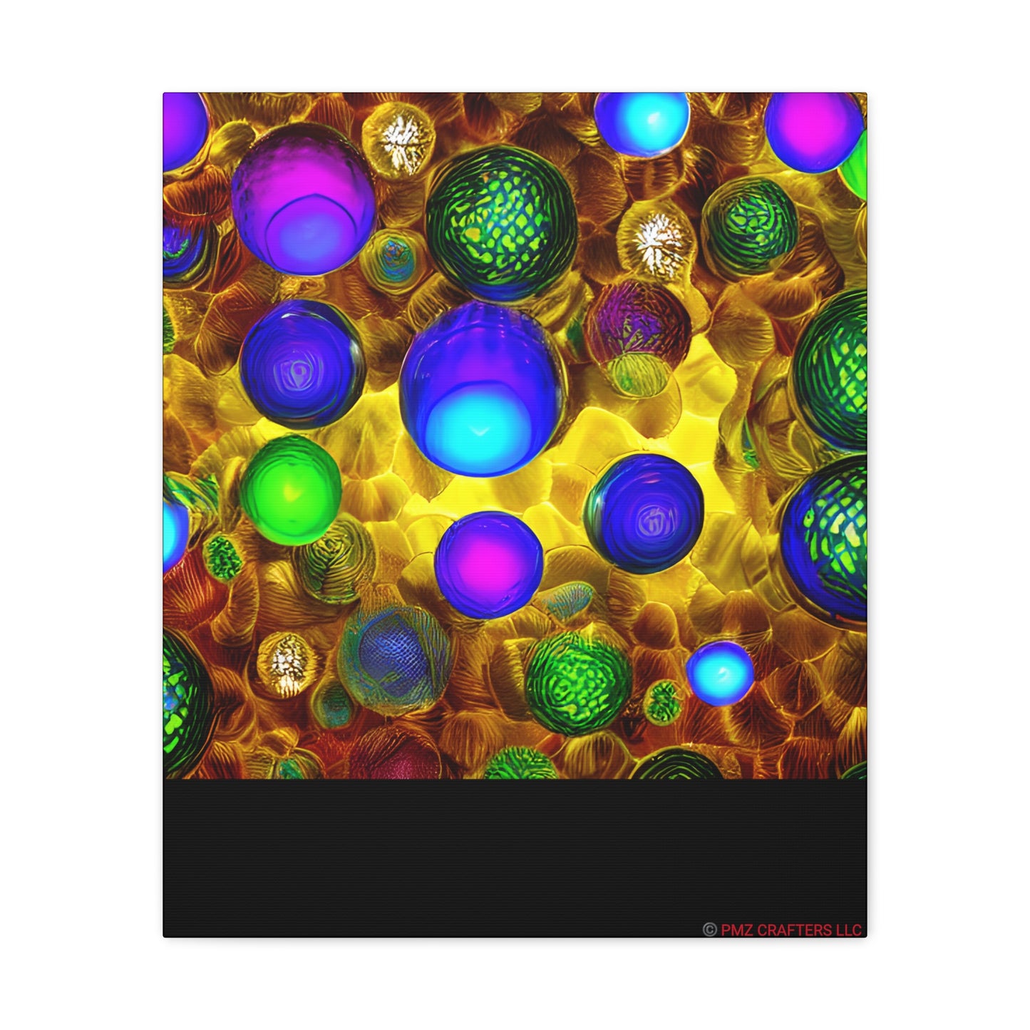 Canvas Gallery Wraps - 3D Vibrant Circles 0001