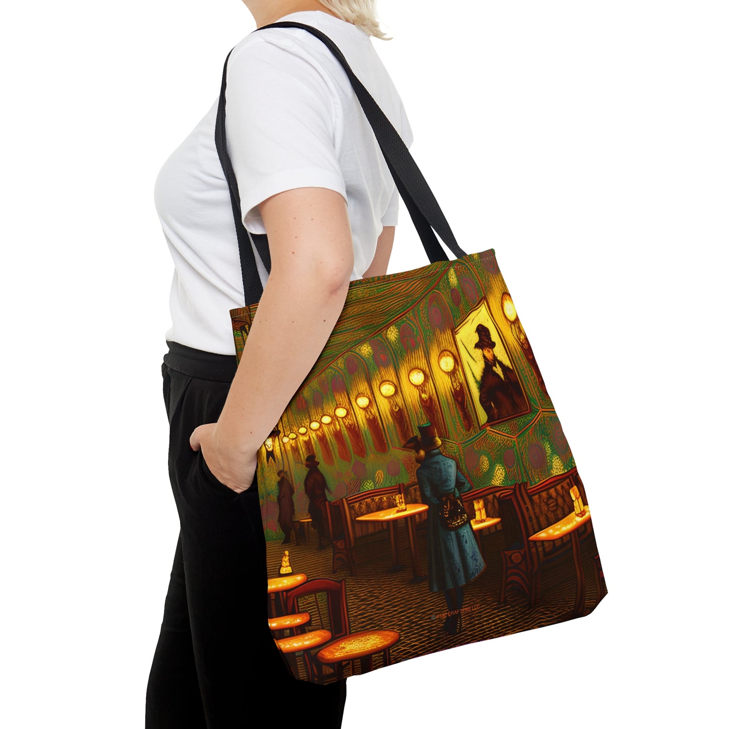 Tote Bag (AOP) - Cafe Table Shadows 0001