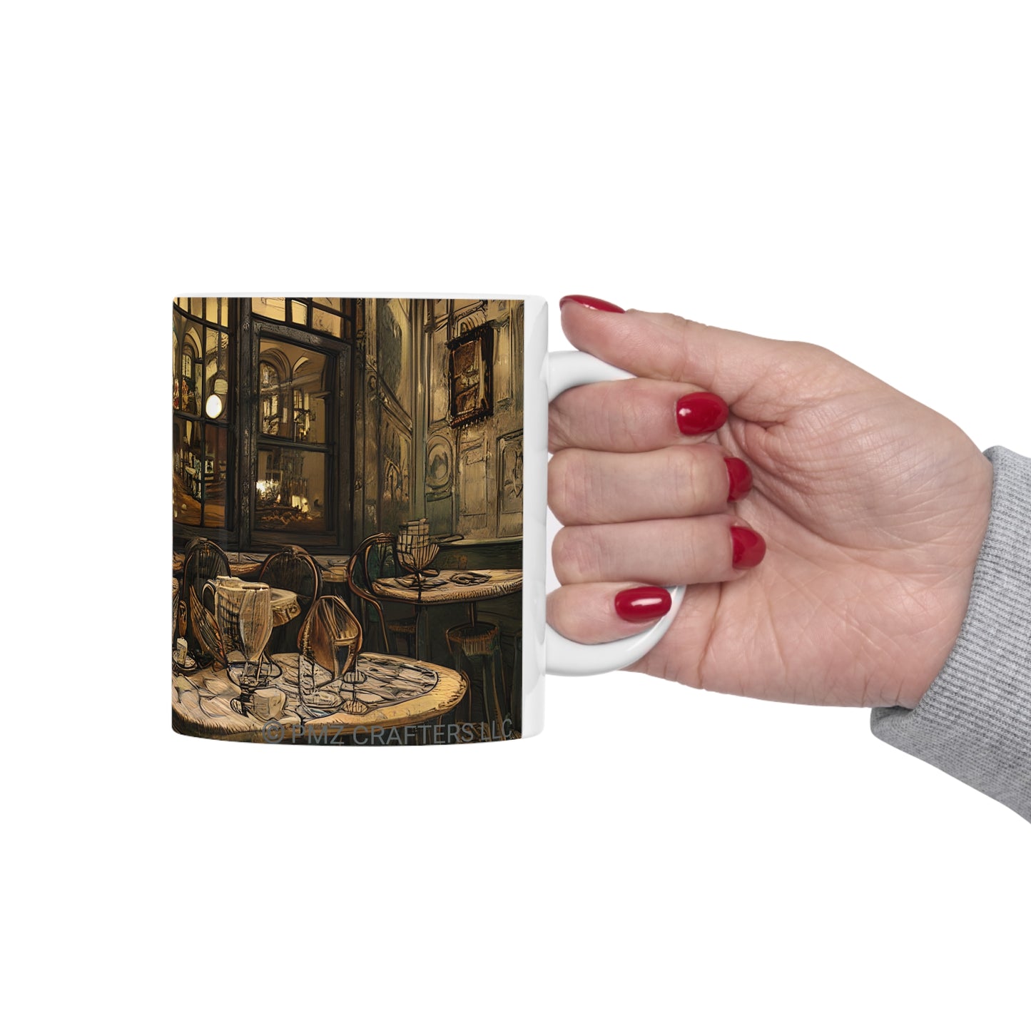 Ceramic Mug 11oz - Cafe Table Brown 0001