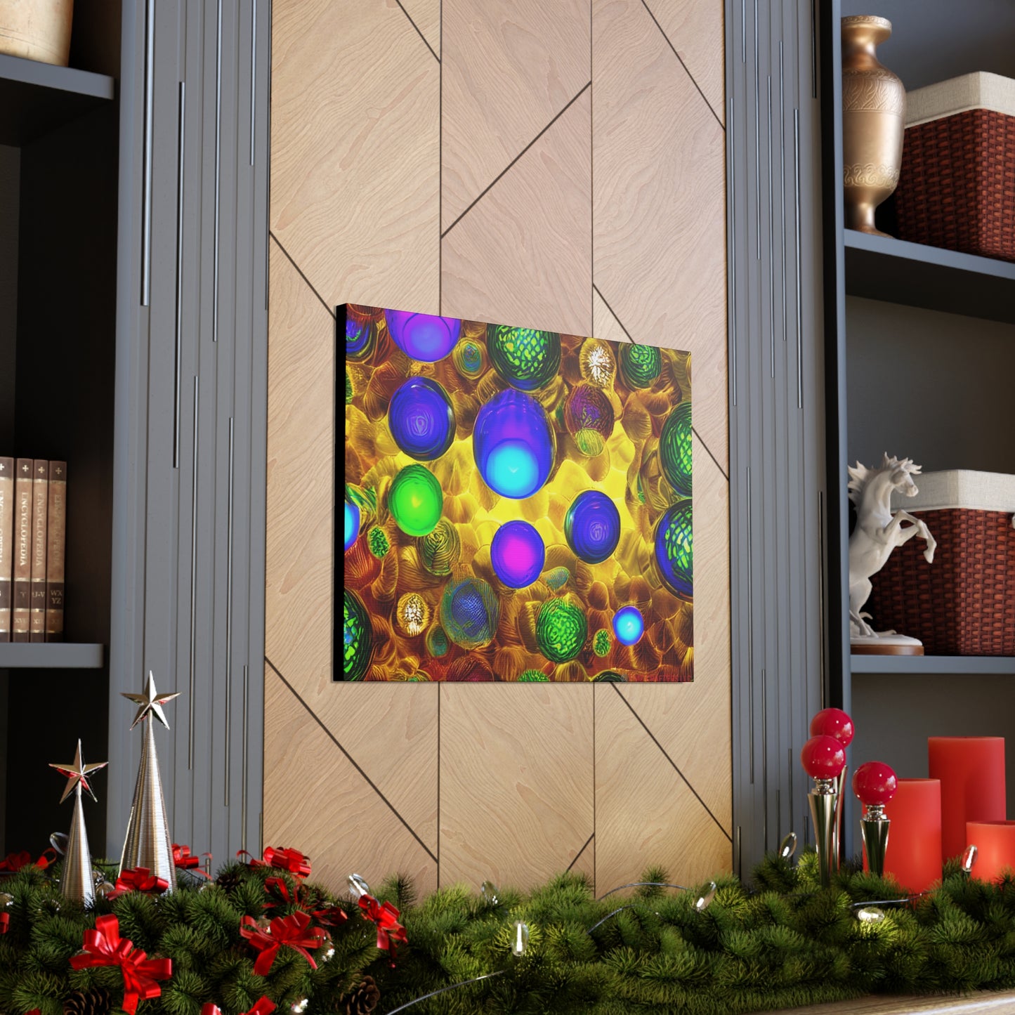Canvas Gallery Wraps - 3D Vibrant Circles 0001