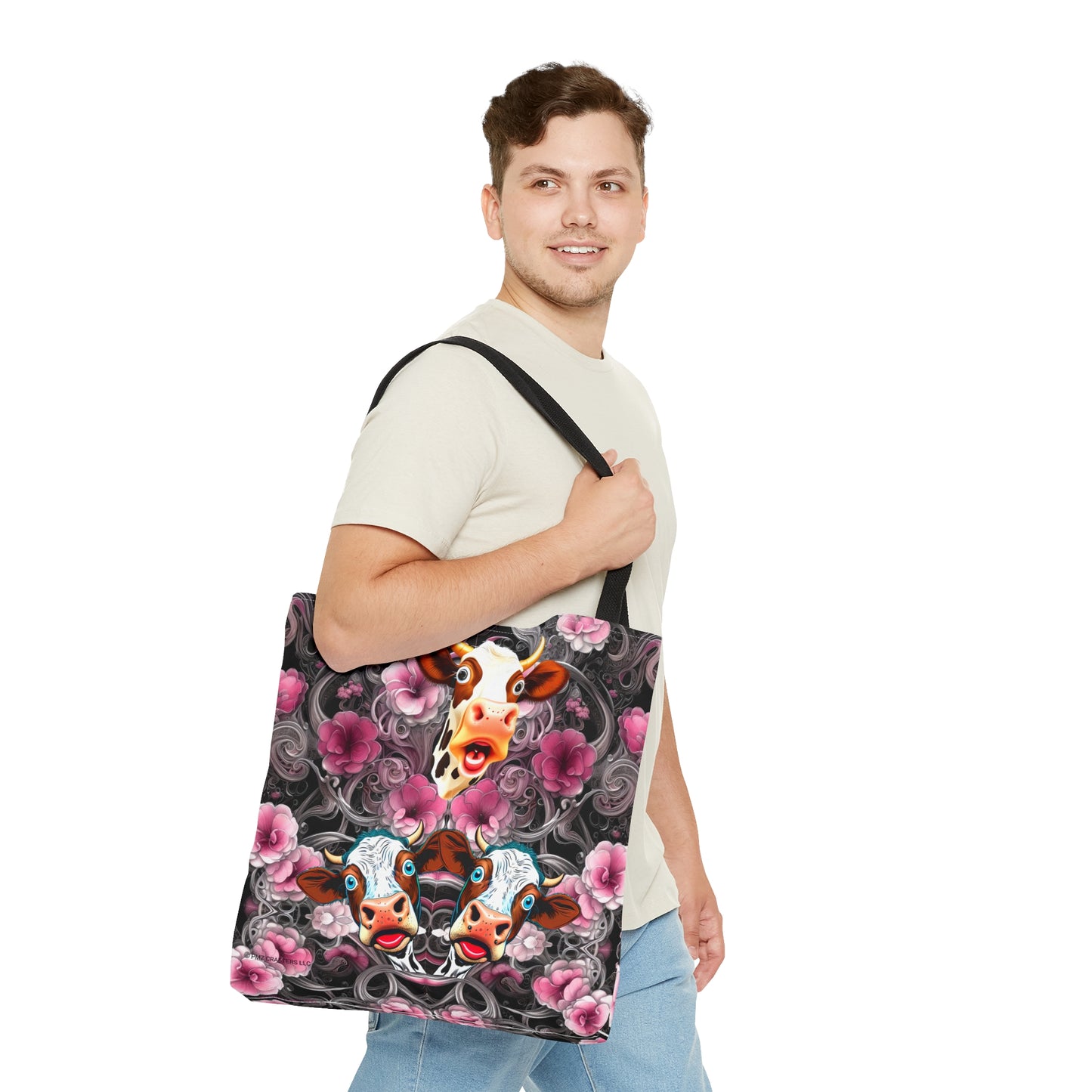 Tote Bag (AOP) - Flower Cow 0001