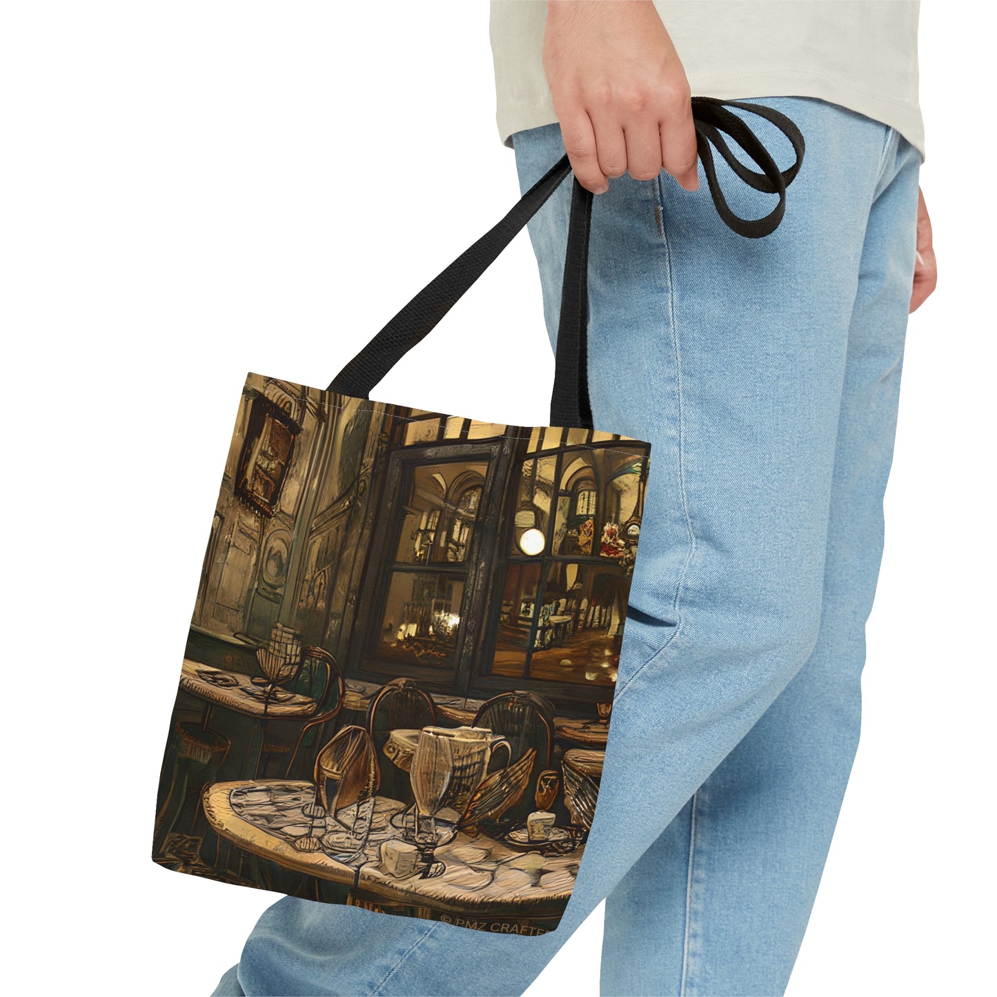 Tote Bag (AOP) - Cafe Table Brown 0001