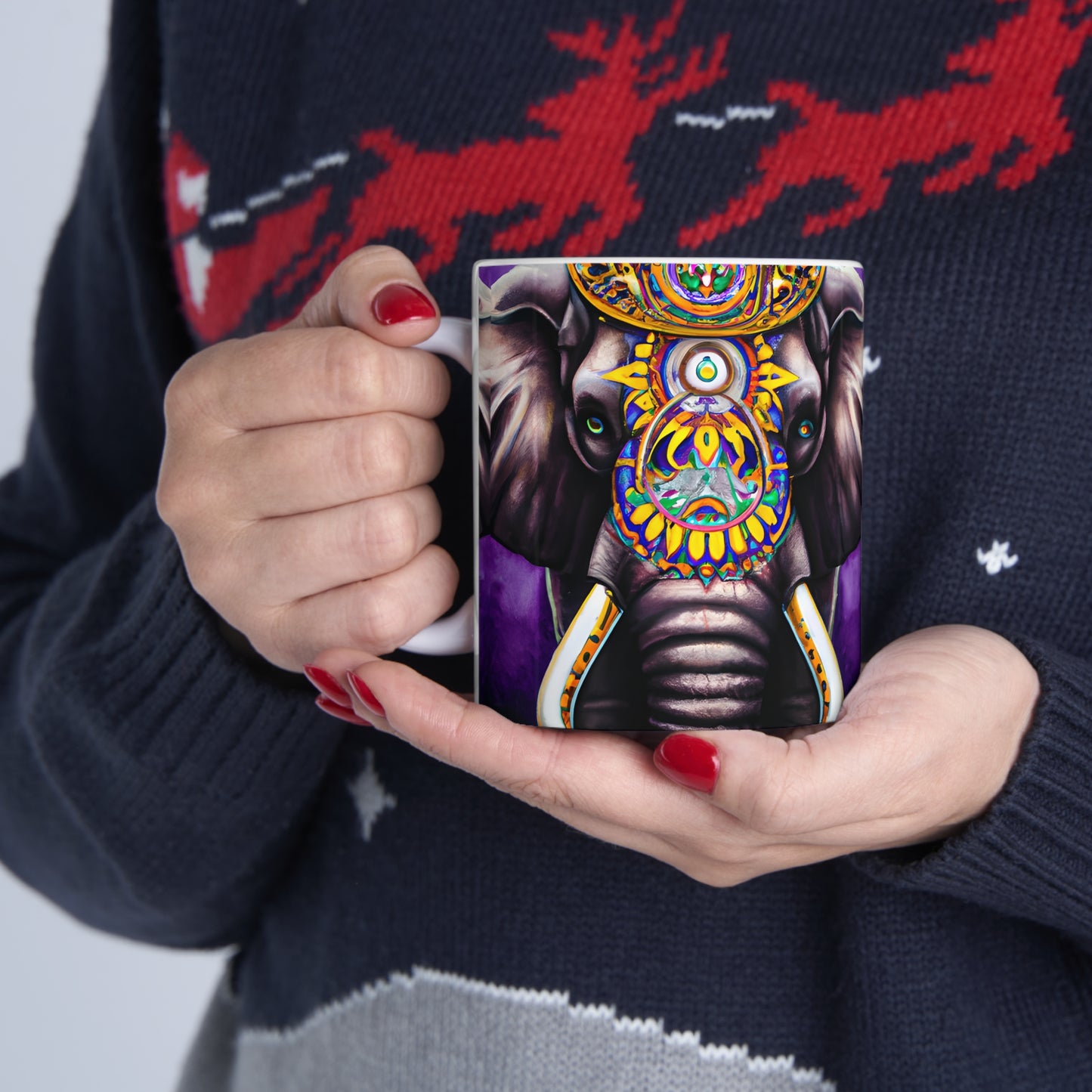 Ceramic Mug 11oz - Majestic Elephant 0001