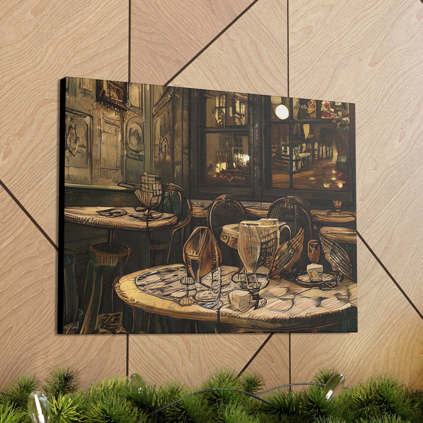 Canvas Gallery Wraps - Cafe Table Brown 0002