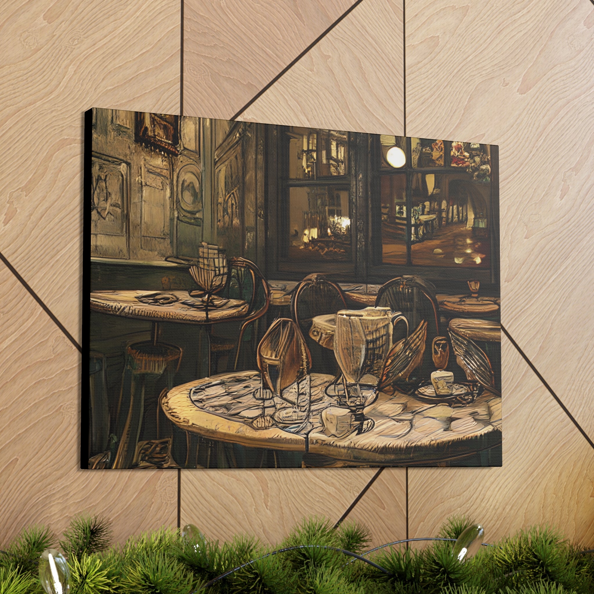 Canvas Gallery Wraps - Cafe Table Brown 0002