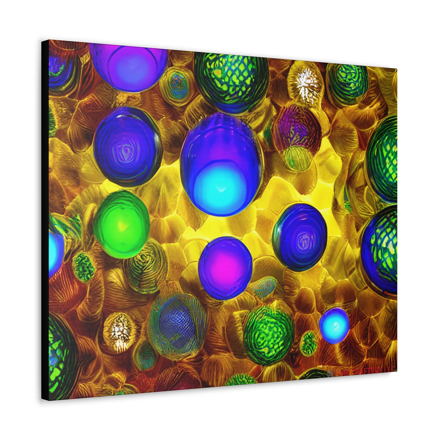 Canvas Gallery Wraps - 3D Vibrant Circles 0001