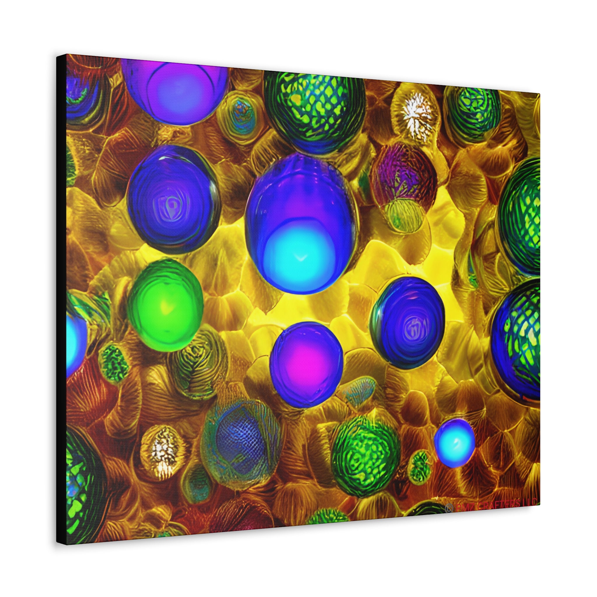 Canvas Gallery Wraps - 3D Vibrant Circles 0001
