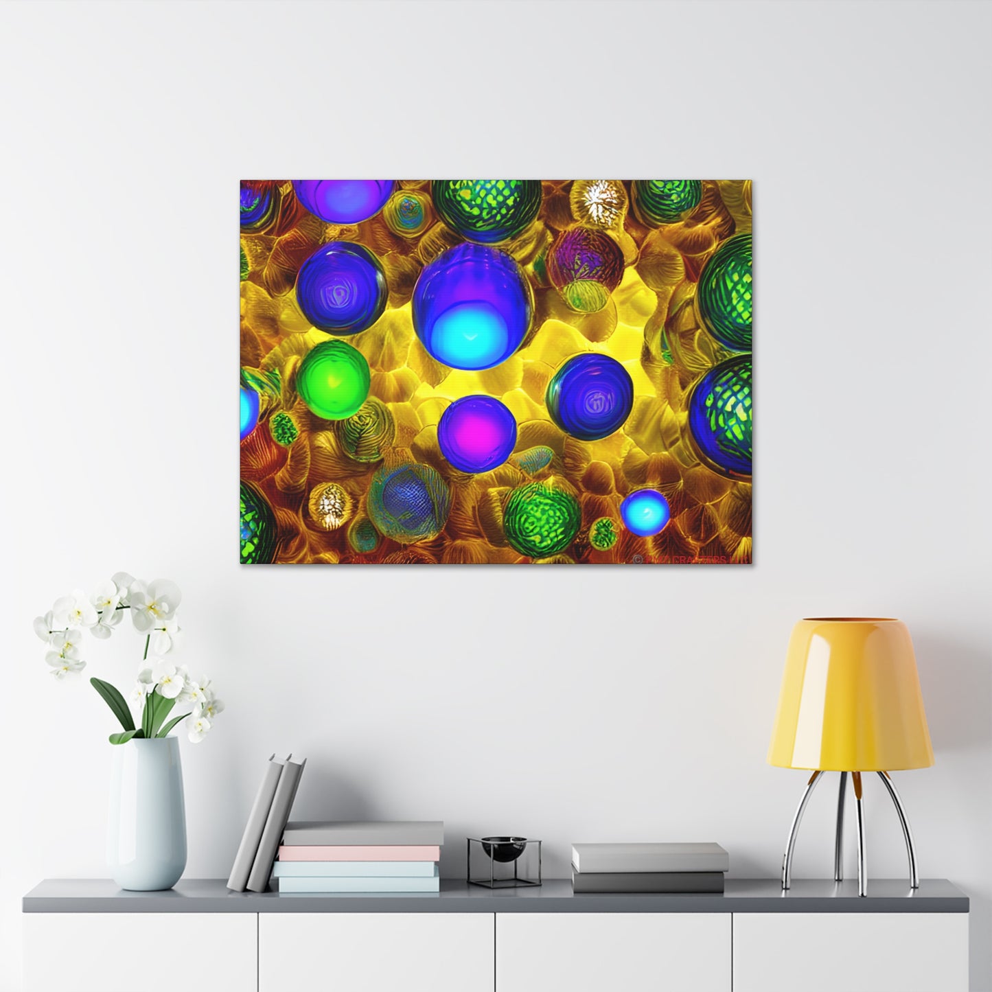 Canvas Gallery Wraps - 3D Vibrant Circles 0001