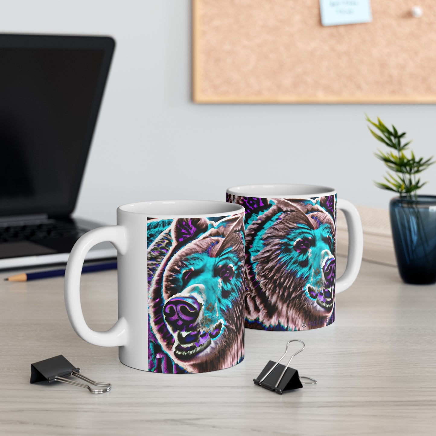 Ceramic Mug 11oz - Mug Grizzle Bear 0001