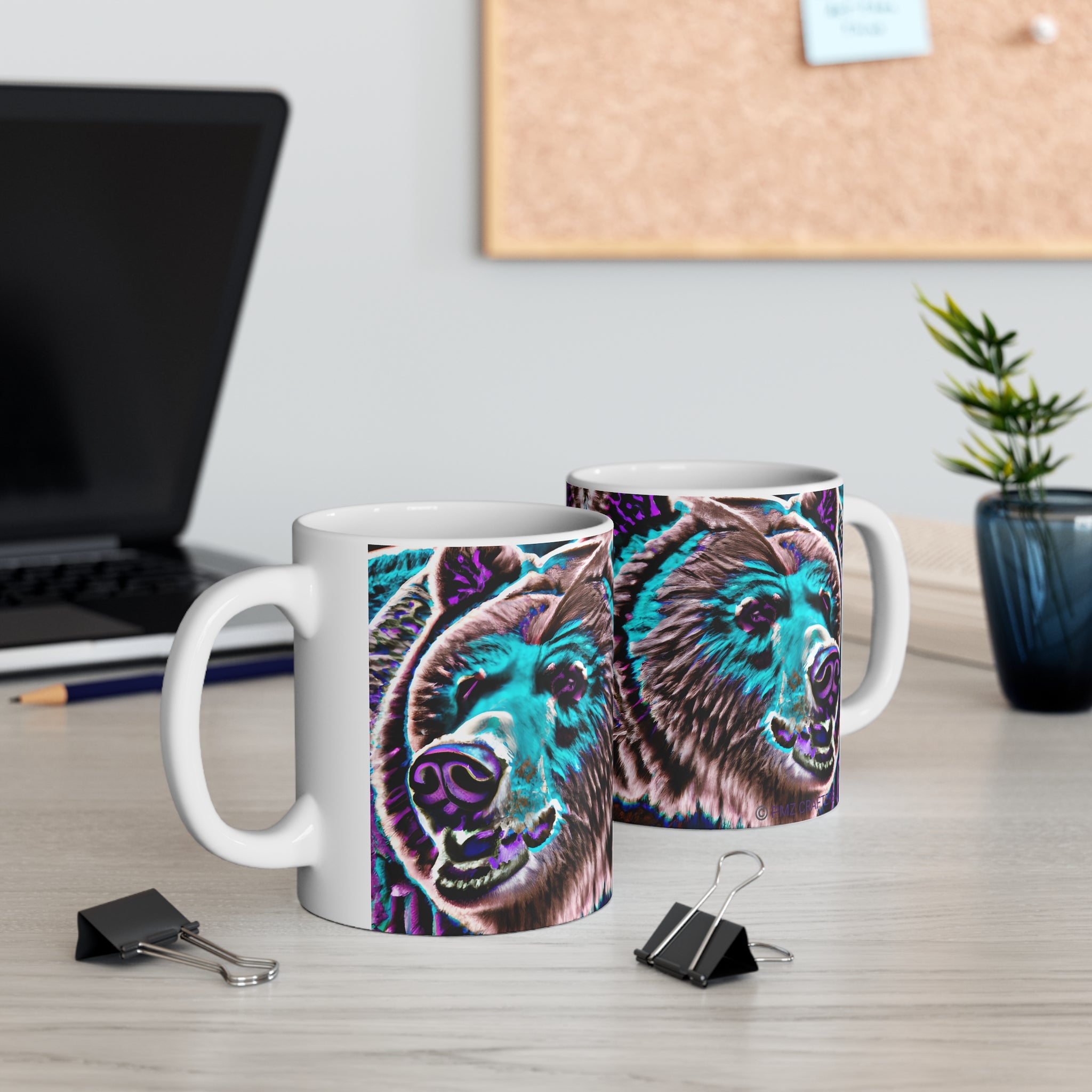 Ceramic Mug 11oz - Mug Grizzle Bear 0001