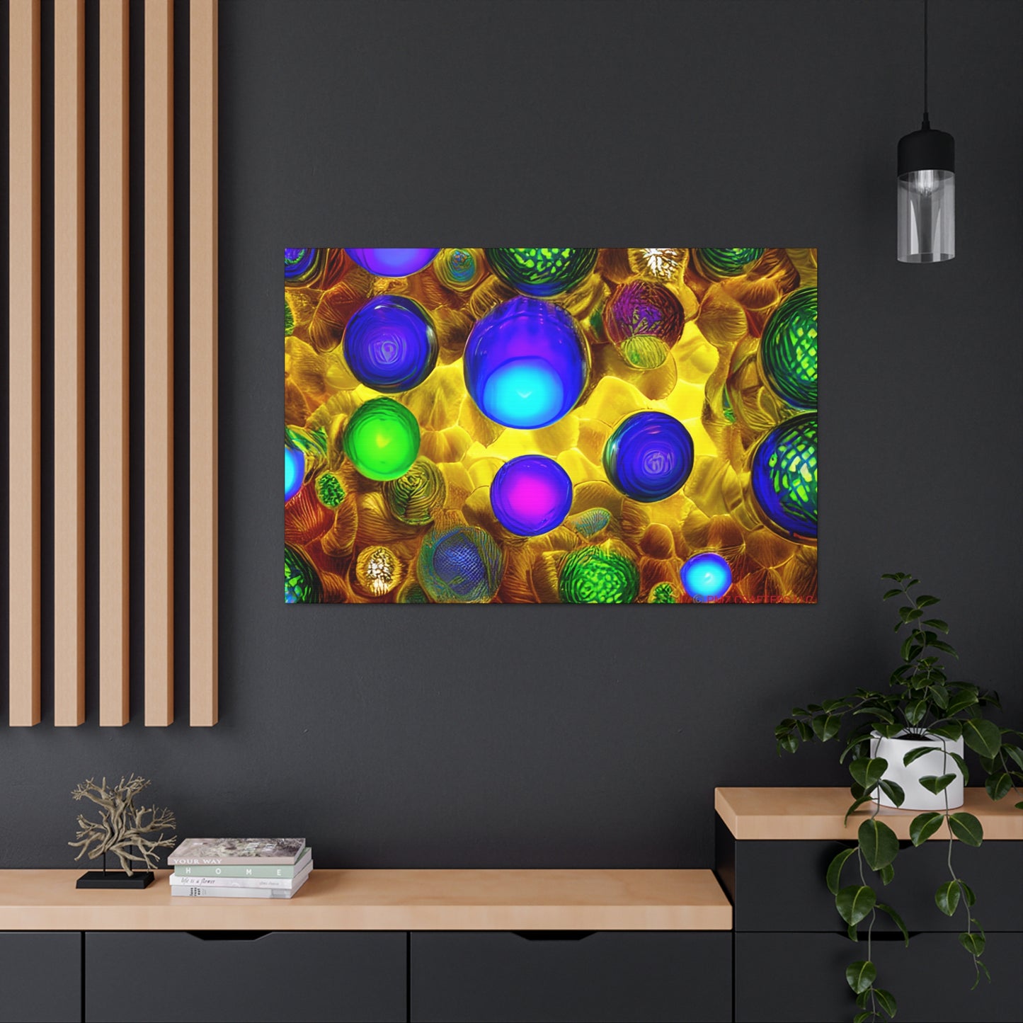 Canvas Gallery Wraps - 3D Vibrant Circles 0001
