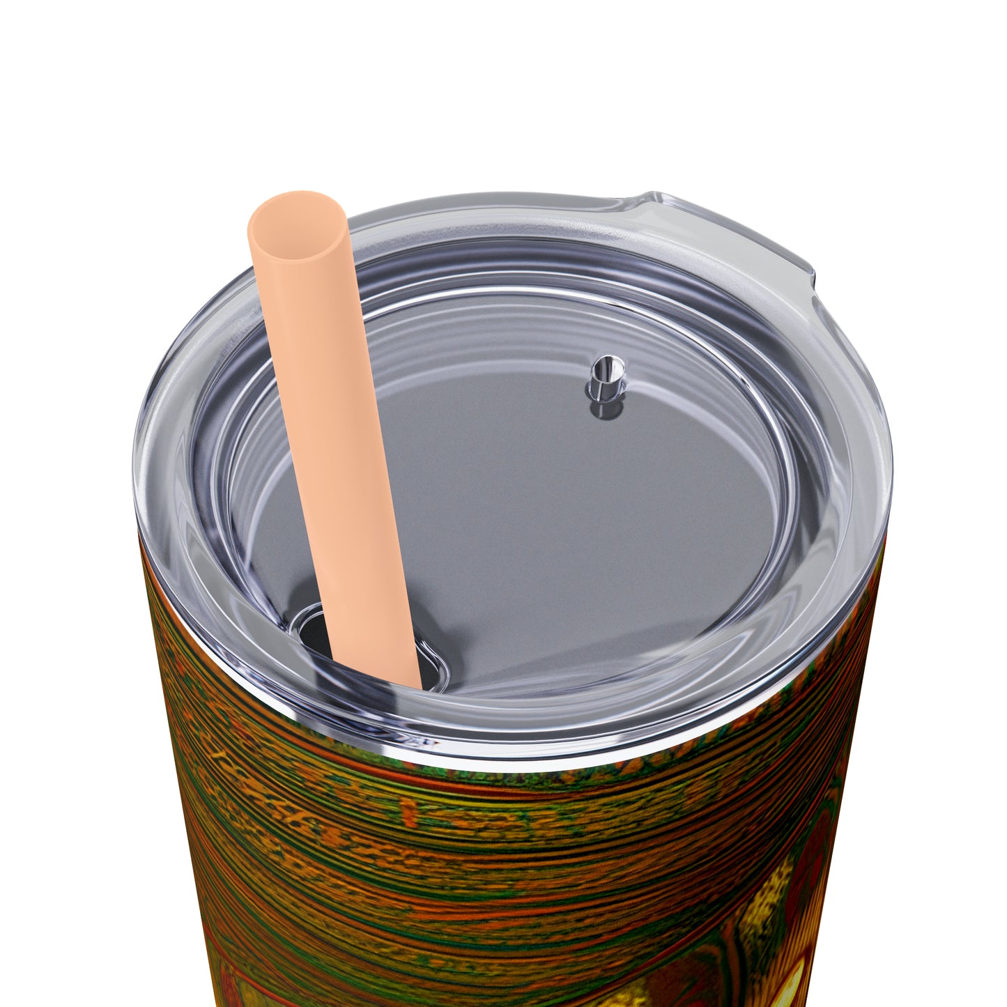Skinny Tumbler with Straw, 20oz - Cafe Table Shadows 0001