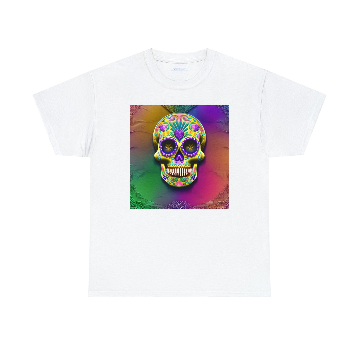 Unisex Heavy Cotton Tee - Sugar Skull 0002