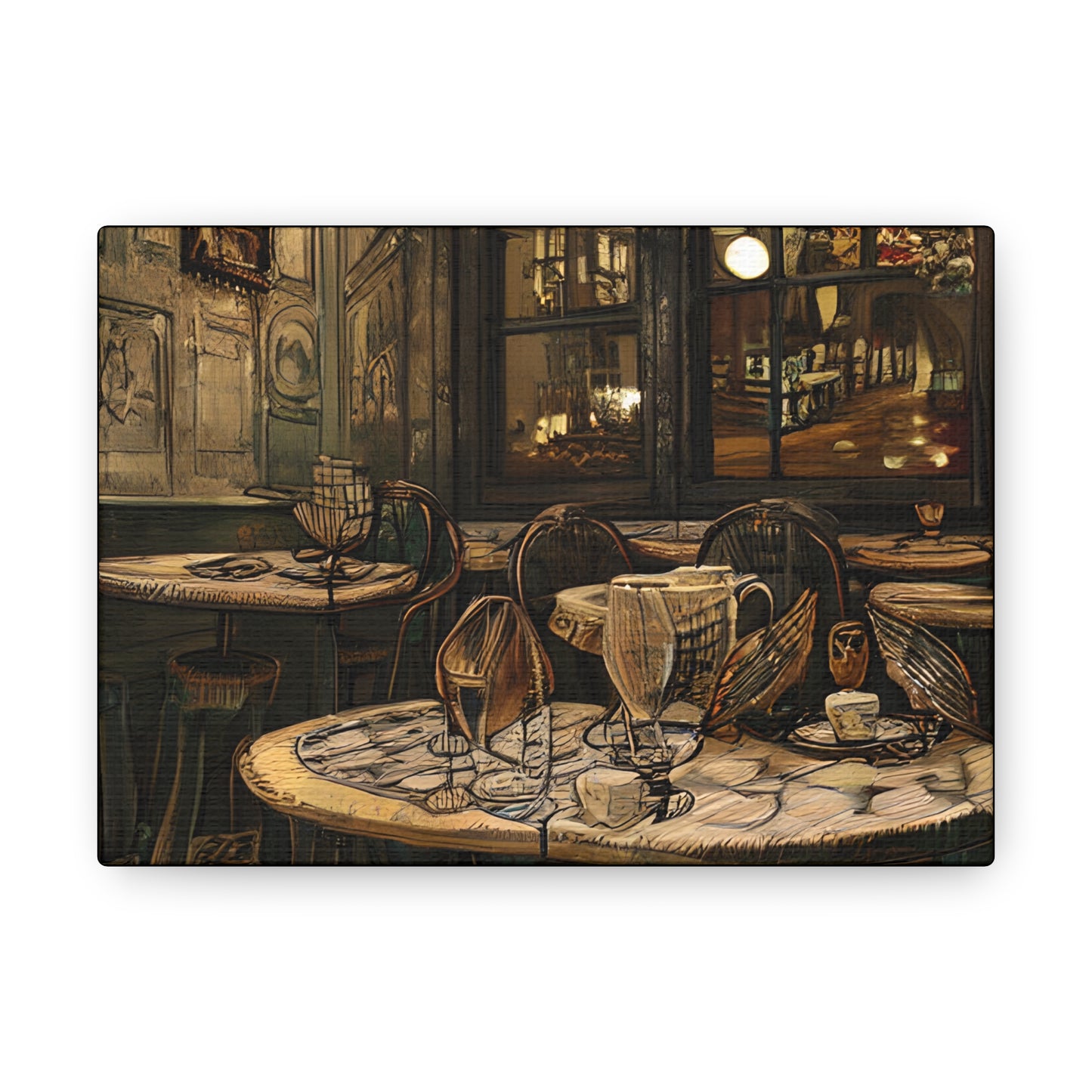 Canvas Gallery Wraps - Cafe Table Brown 0002