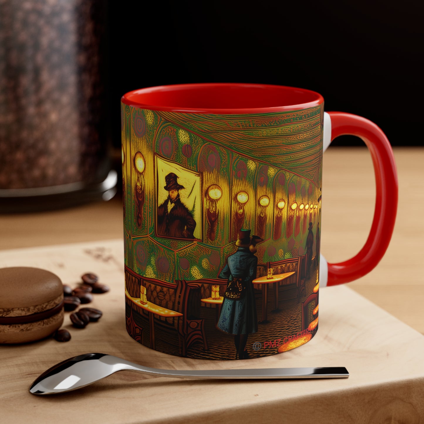 Accent Coffee Mug, 11oz -  Cafe Table Shadow 0001