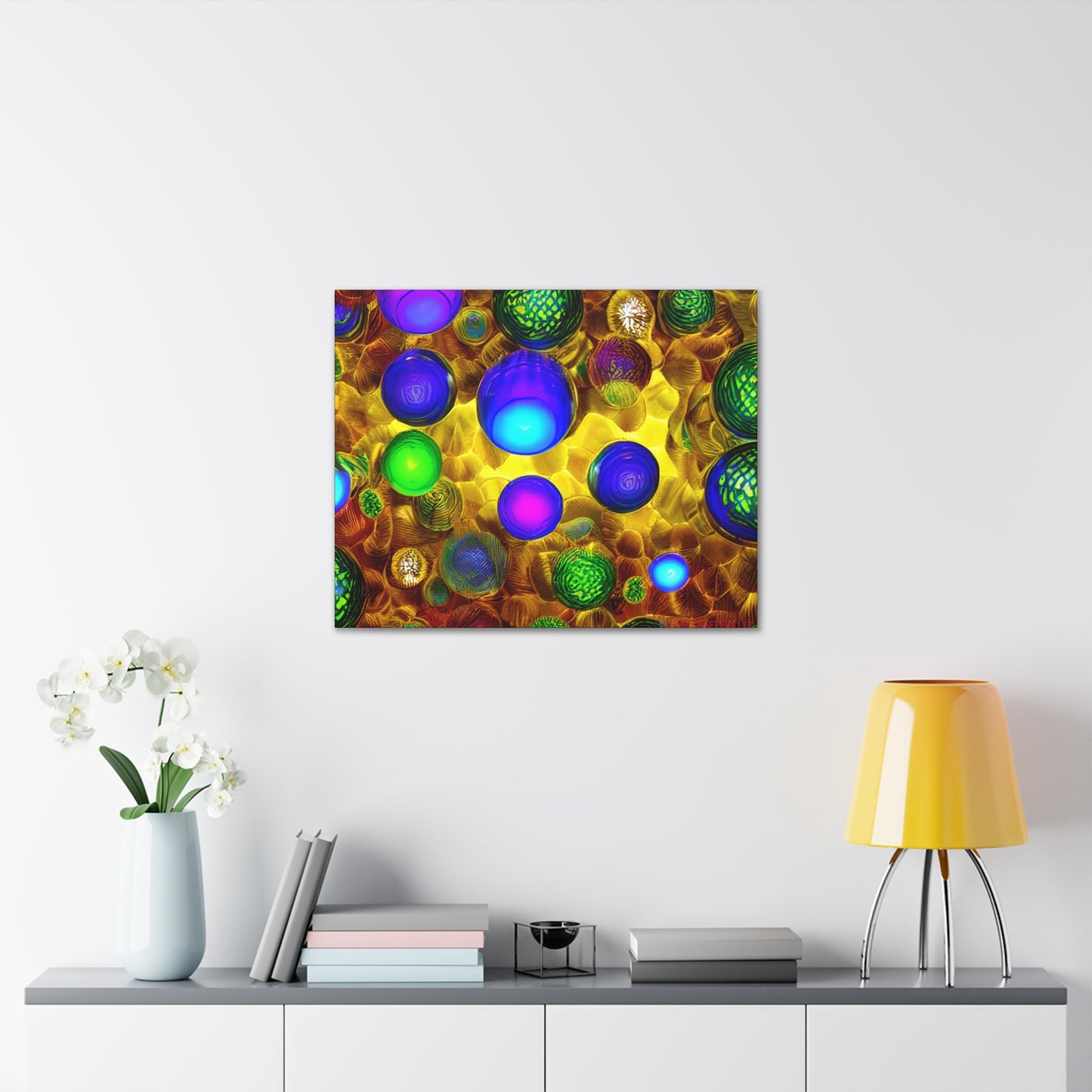 Canvas Gallery Wraps - 3D Vibrant Circles 0001