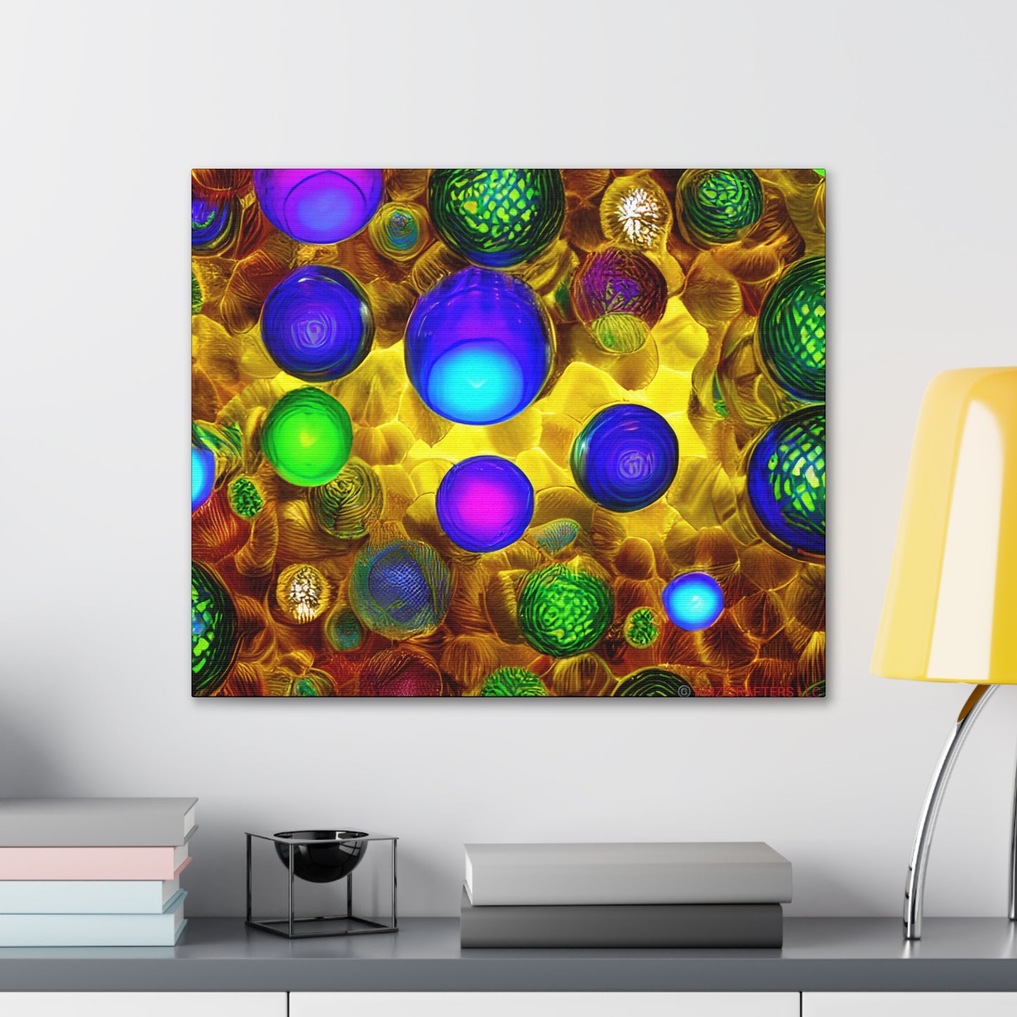 Canvas Gallery Wraps - 3D Vibrant Circles 0001