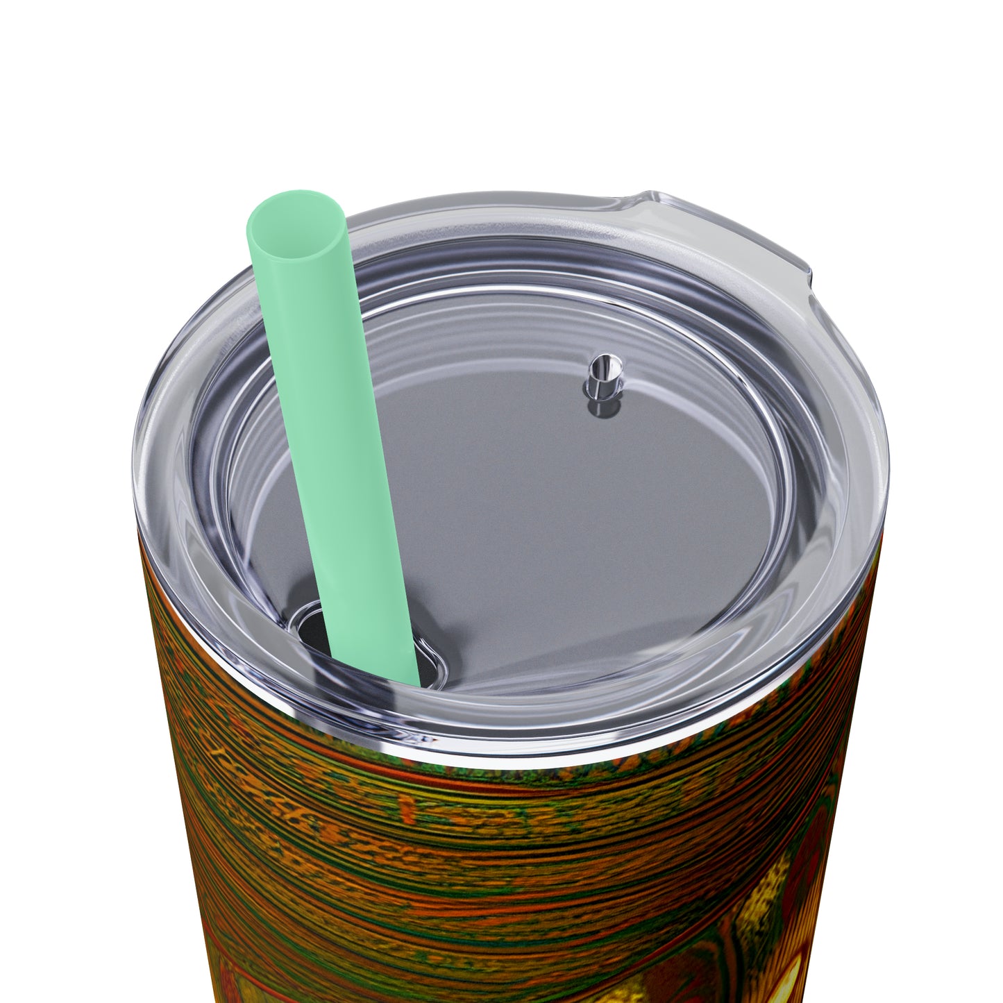 Skinny Tumbler with Straw, 20oz - Cafe Table Shadows 0001