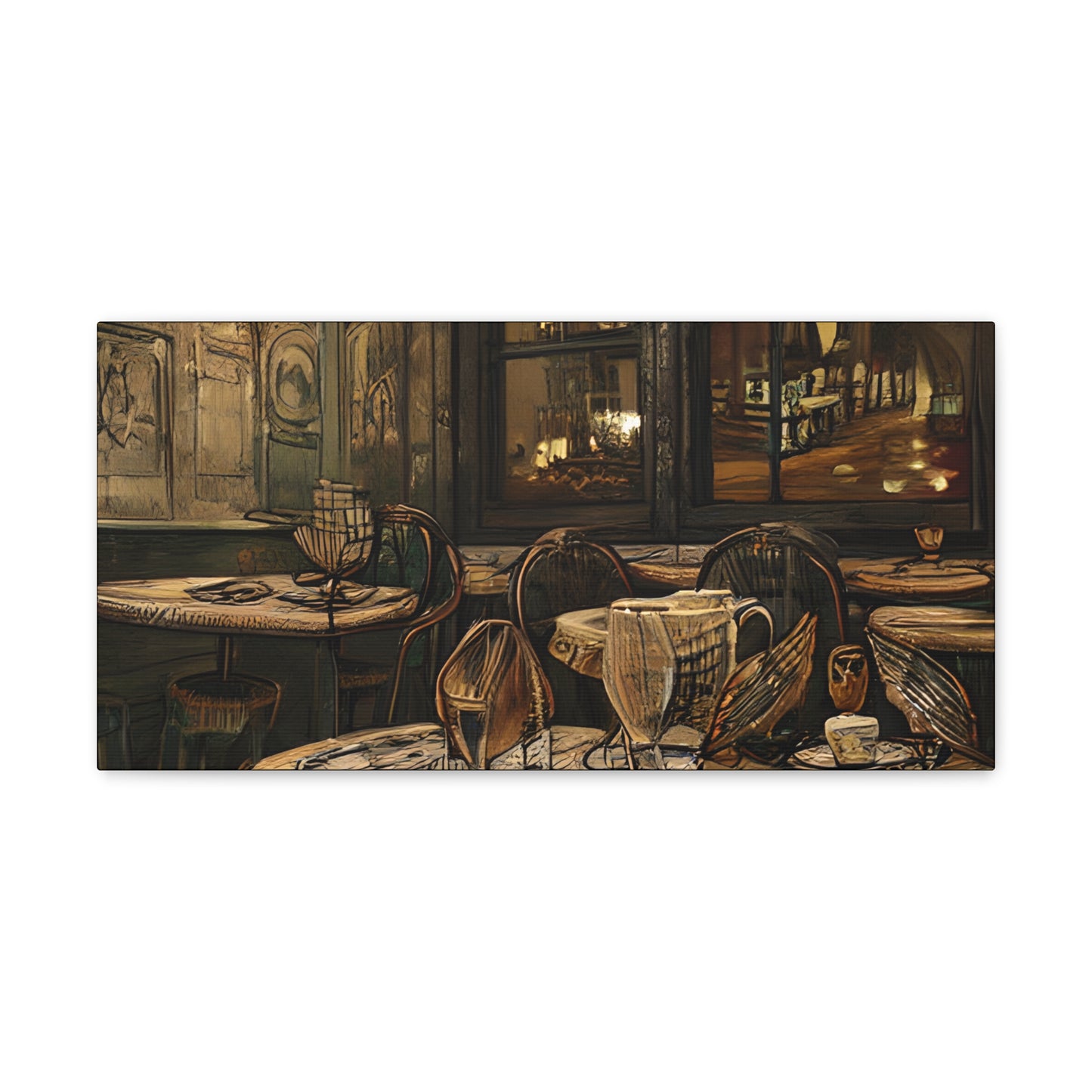 Canvas Gallery Wraps - Cafe Table Brown 0002