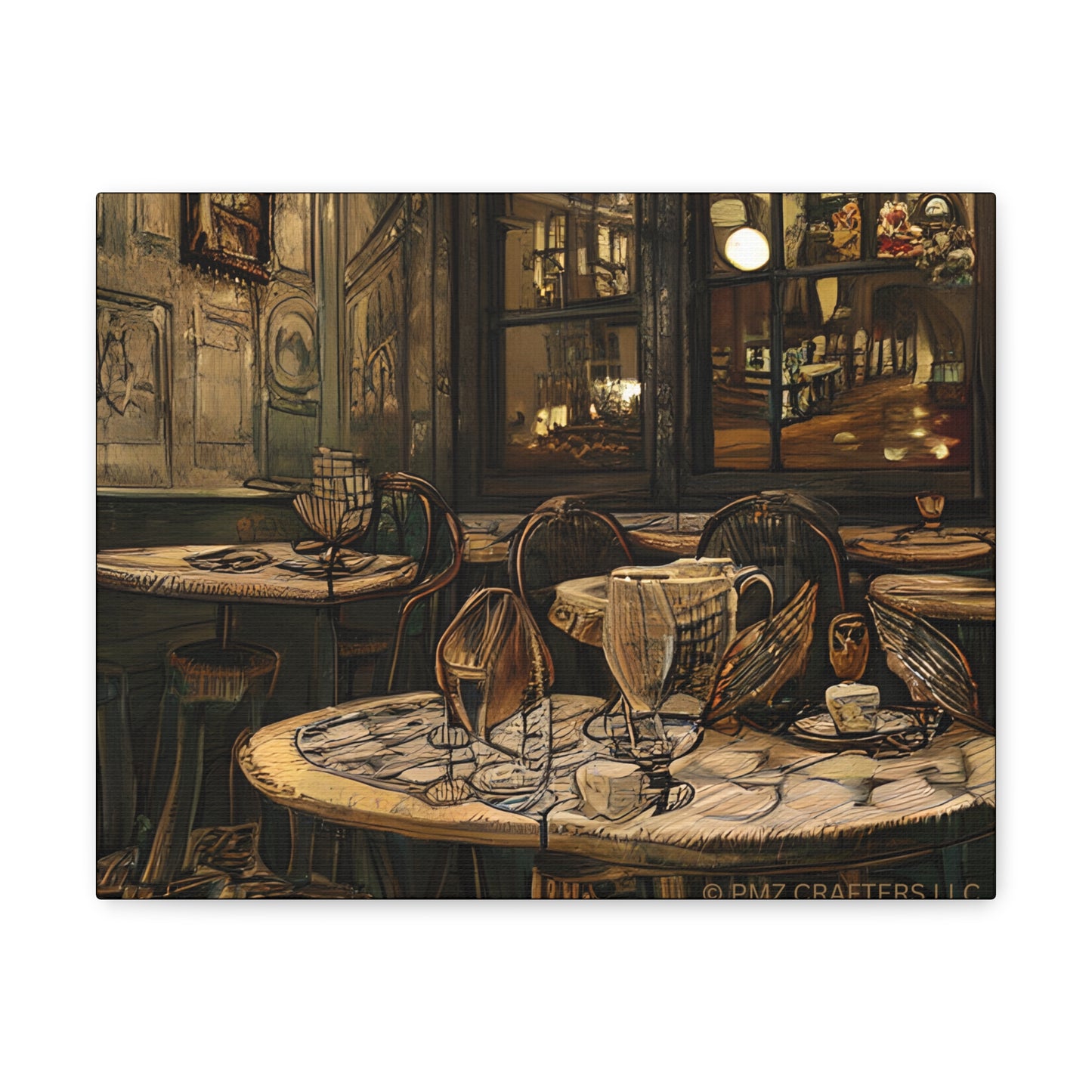 Canvas Gallery Wraps - Cafe Table Brown 0002
