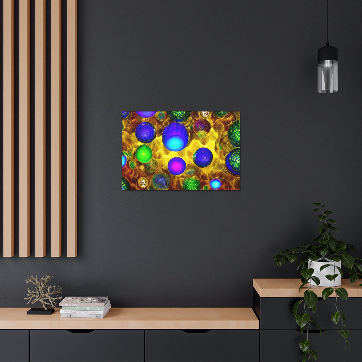 Canvas Gallery Wraps - 3D Vibrant Circles 0001