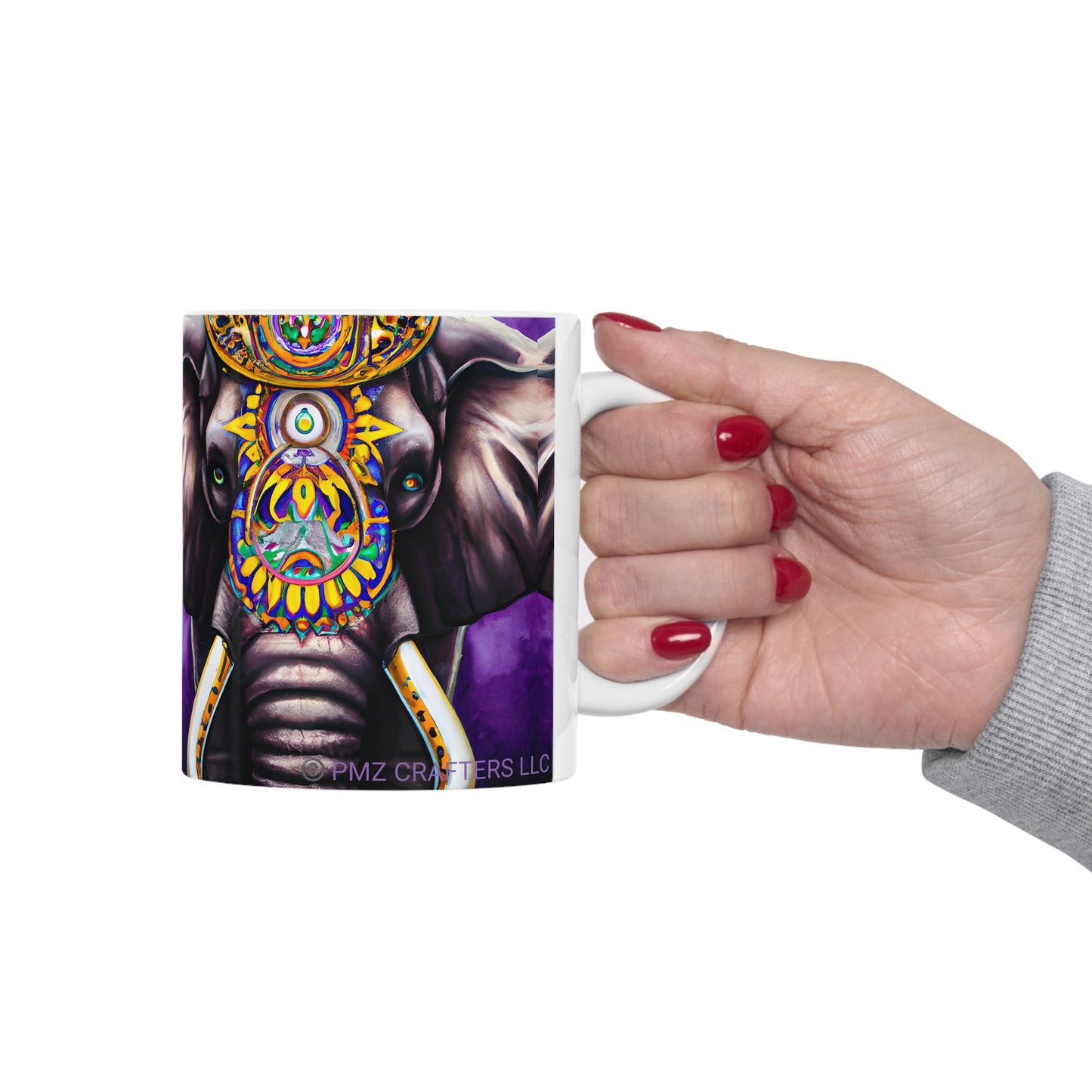 Ceramic Mug 11oz - Majestic Elephant 0001