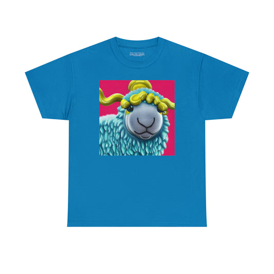 Unisex Heavy Cotton Tee - Blue Sheep 0001