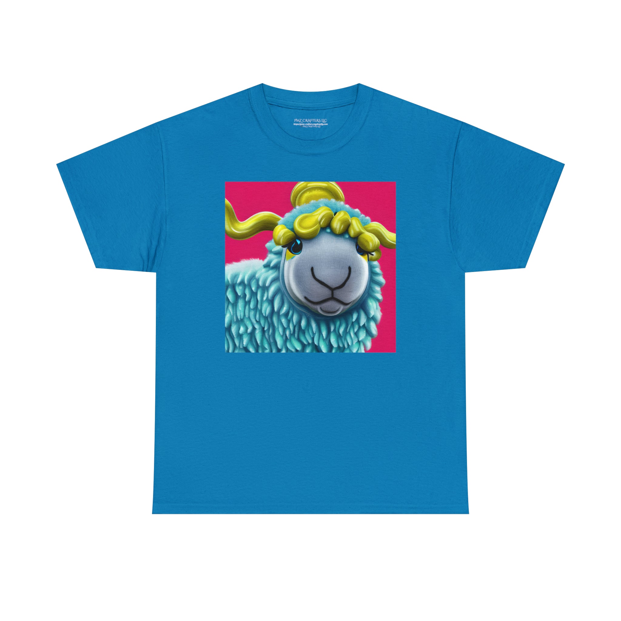 Unisex Heavy Cotton Tee - Blue Sheep 0001