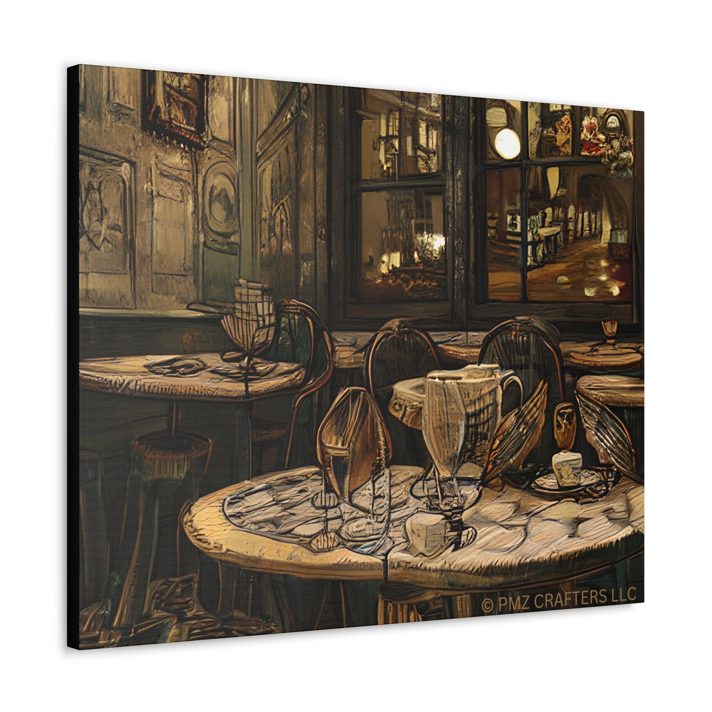 Canvas Gallery Wraps - Cafe Table Brown 0002