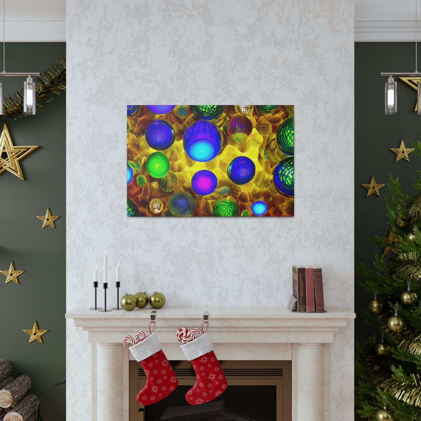 Canvas Gallery Wraps - 3D Vibrant Circles 0001
