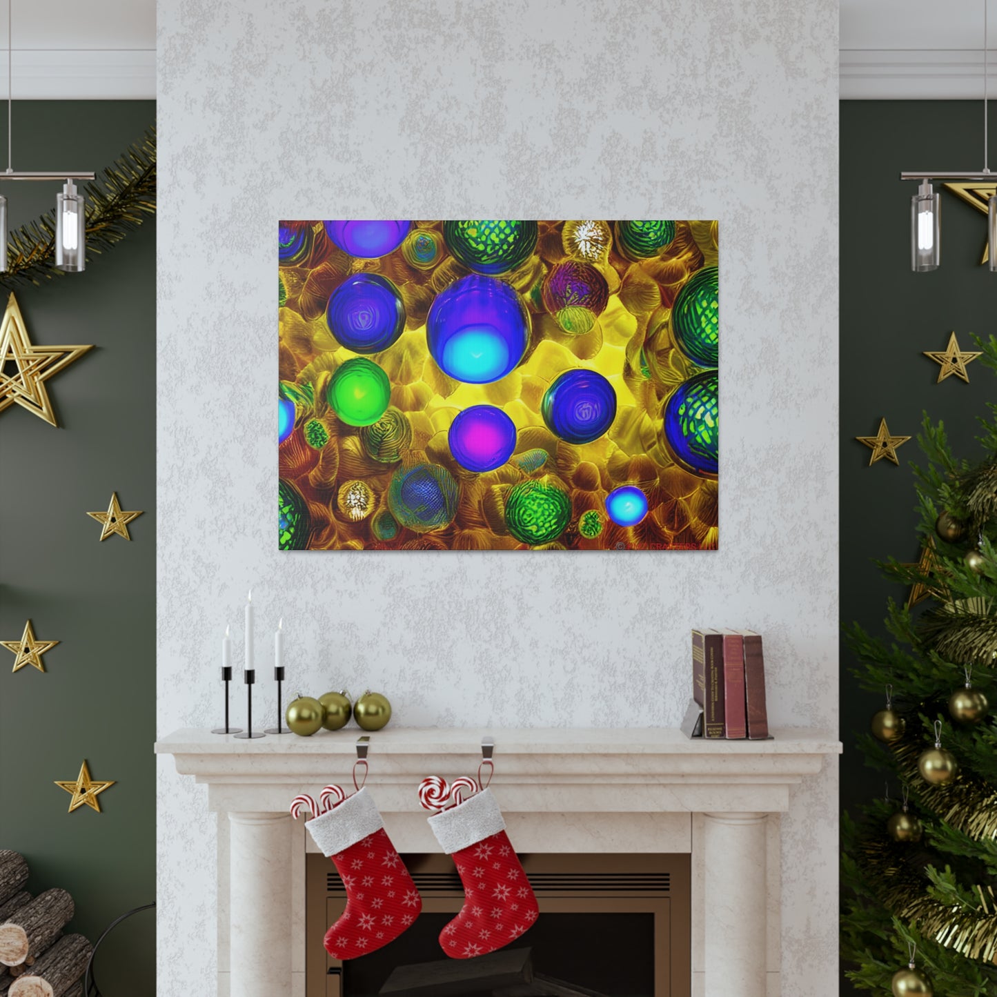 Canvas Gallery Wraps - 3D Vibrant Circles 0001